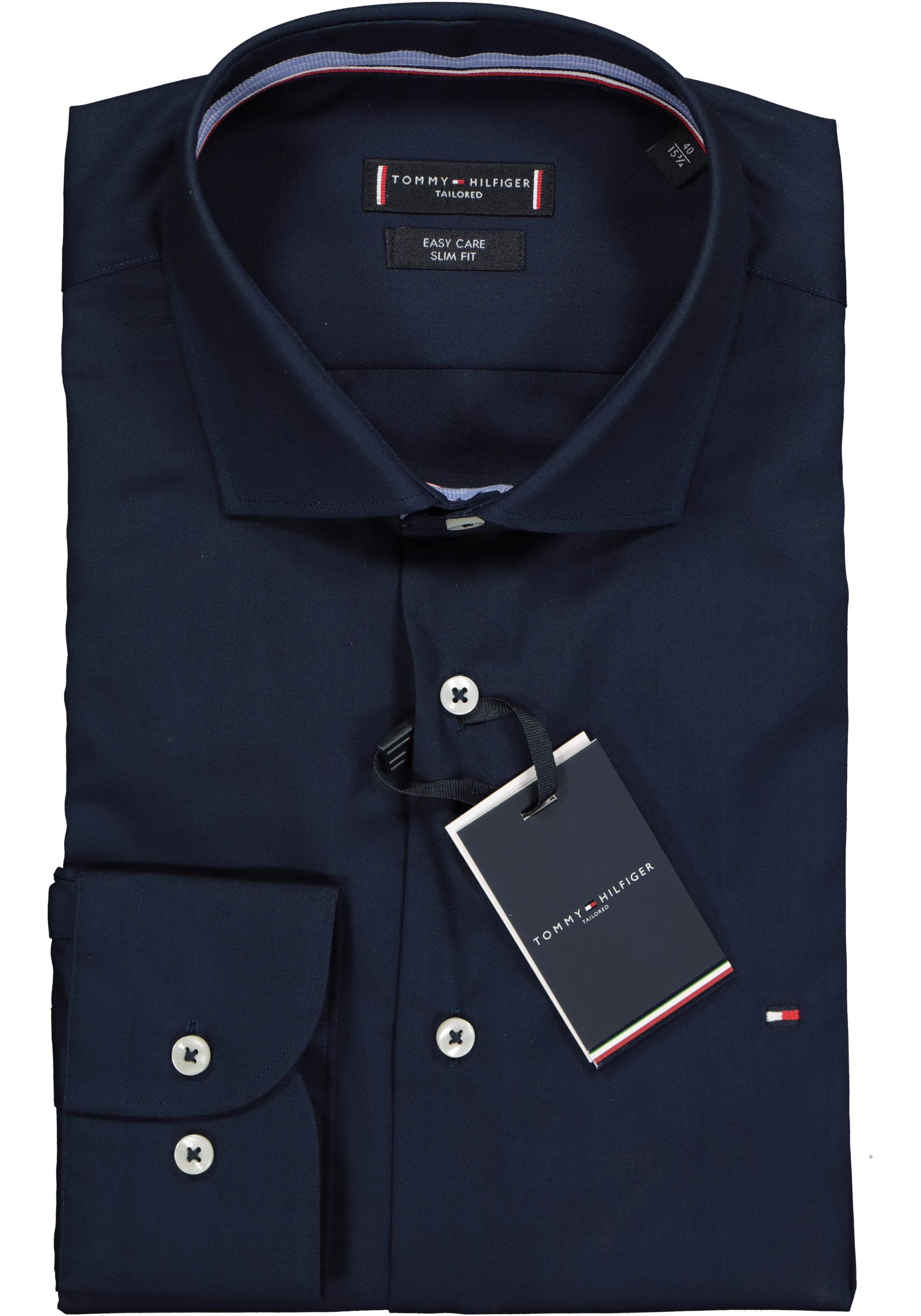 handel nikkel Ladder Tommy Hilfiger Classic slim fit overhemd, donkerblauw (contrast) - Zomer  SALE tot 50% korting