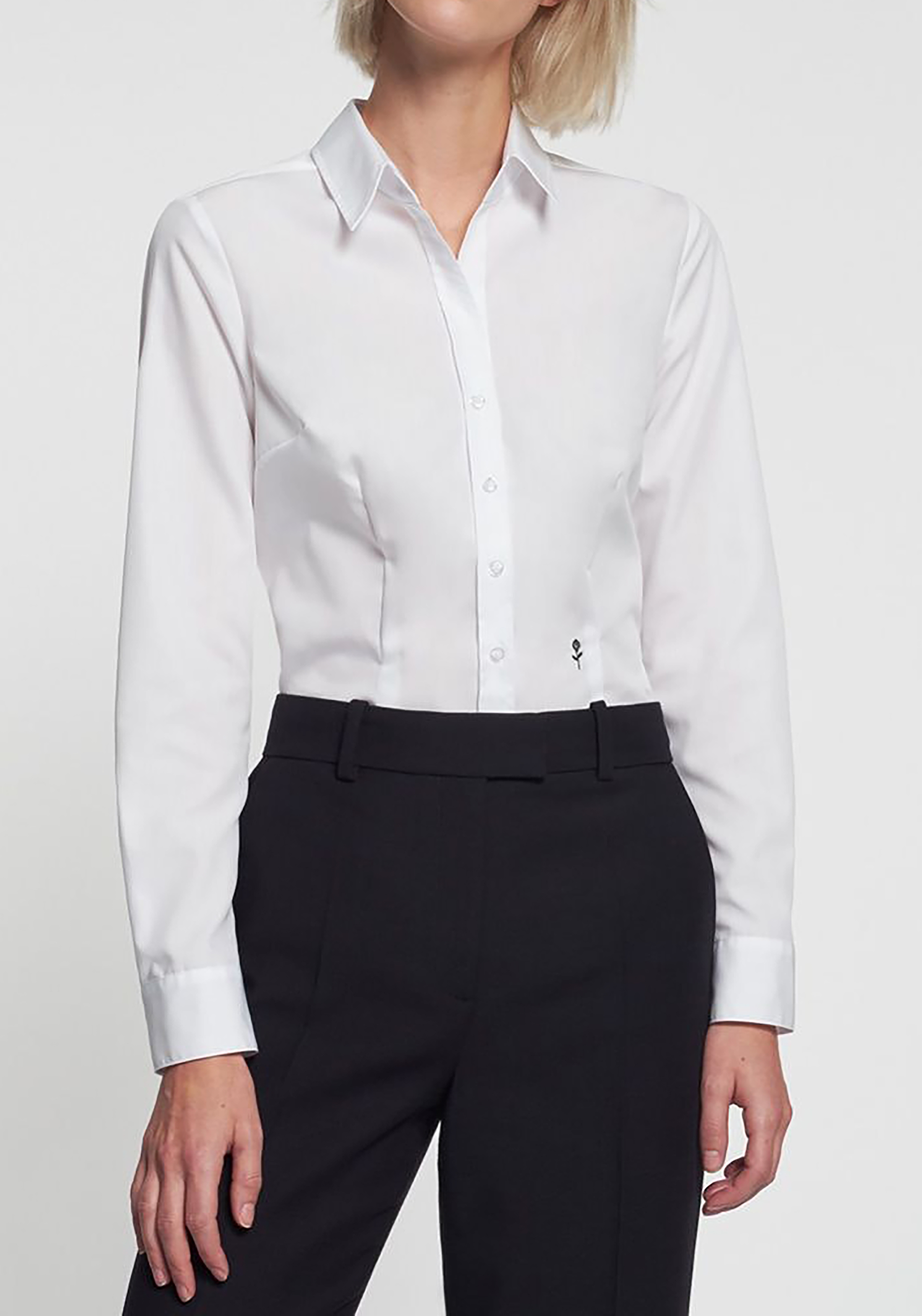 Wijzigingen van Geplooid Terminal Seidensticker dames blouse slim fit, wit - Shop de nieuwste voorjaarsmode