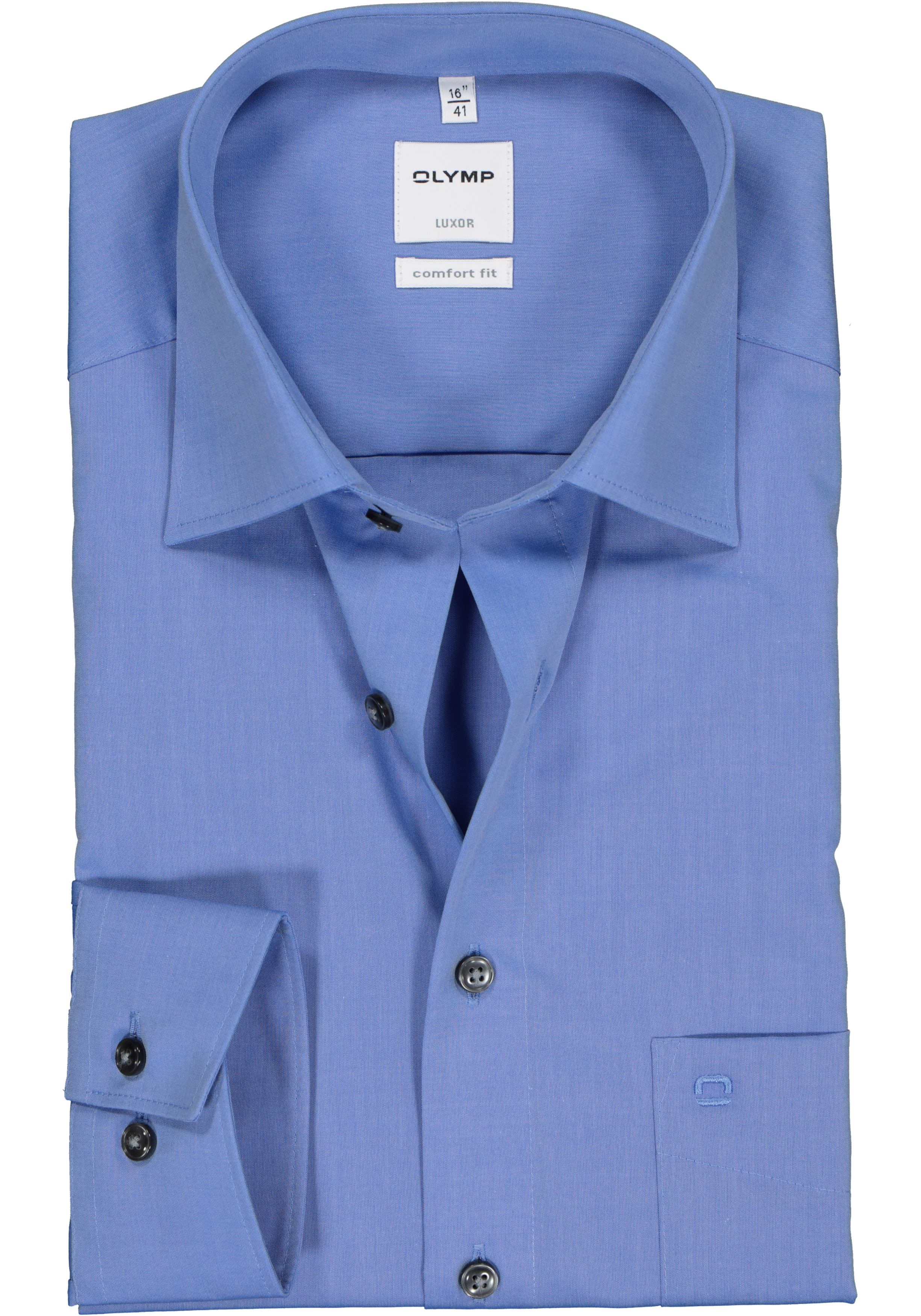 De andere dag toezicht houden op Tegenhanger OLYMP Comfort Fit overhemd, blauw - Gratis bezorgd