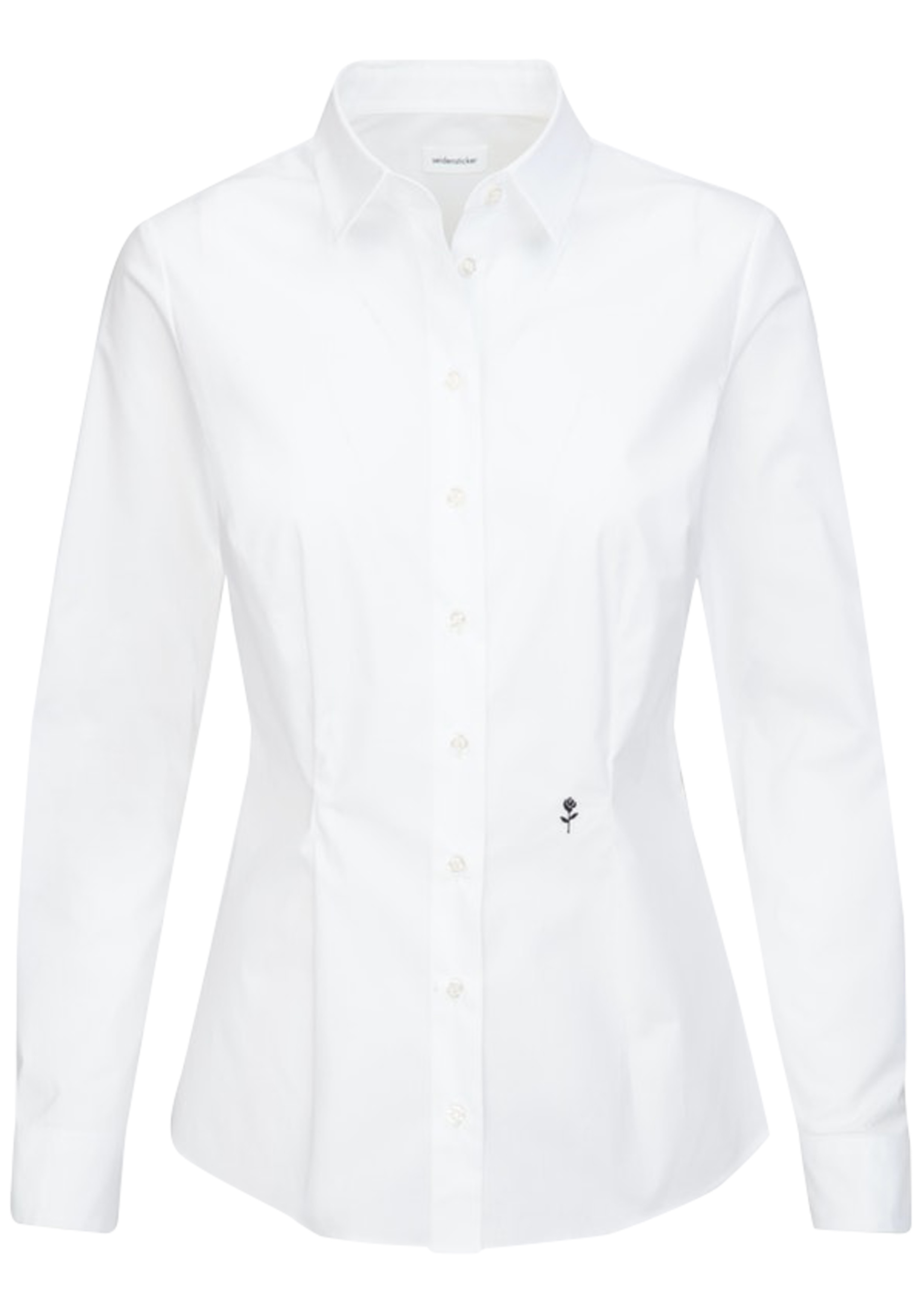 dames blouse slim fit, stretch, wit - Zomer SALE tot 50% korting