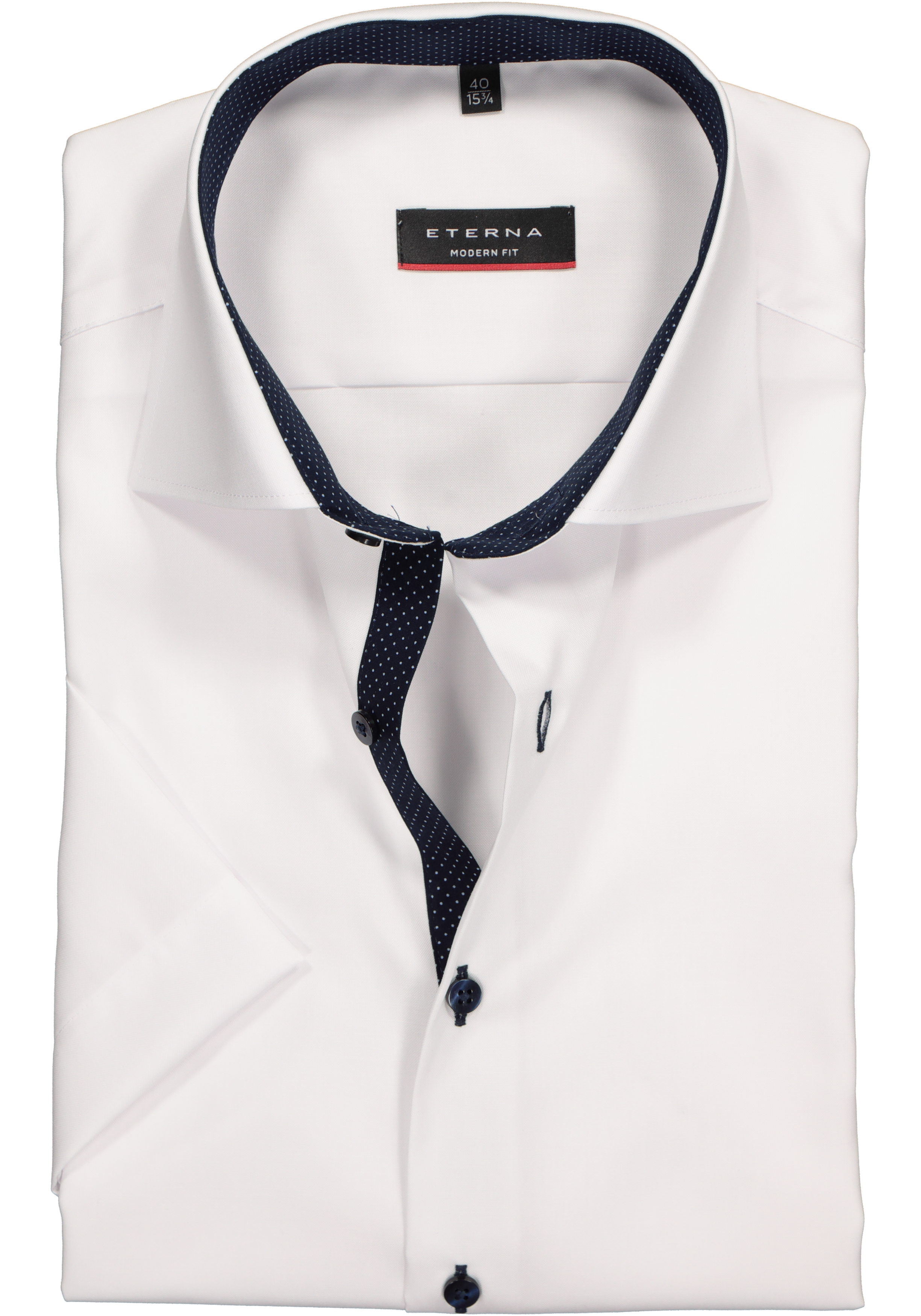 werknemer Willen symbool ETERNA modern fit overhemd, korte mouw, heren overhemd fijn Oxford, wit...  - Shop de nieuwste voorjaarsmode