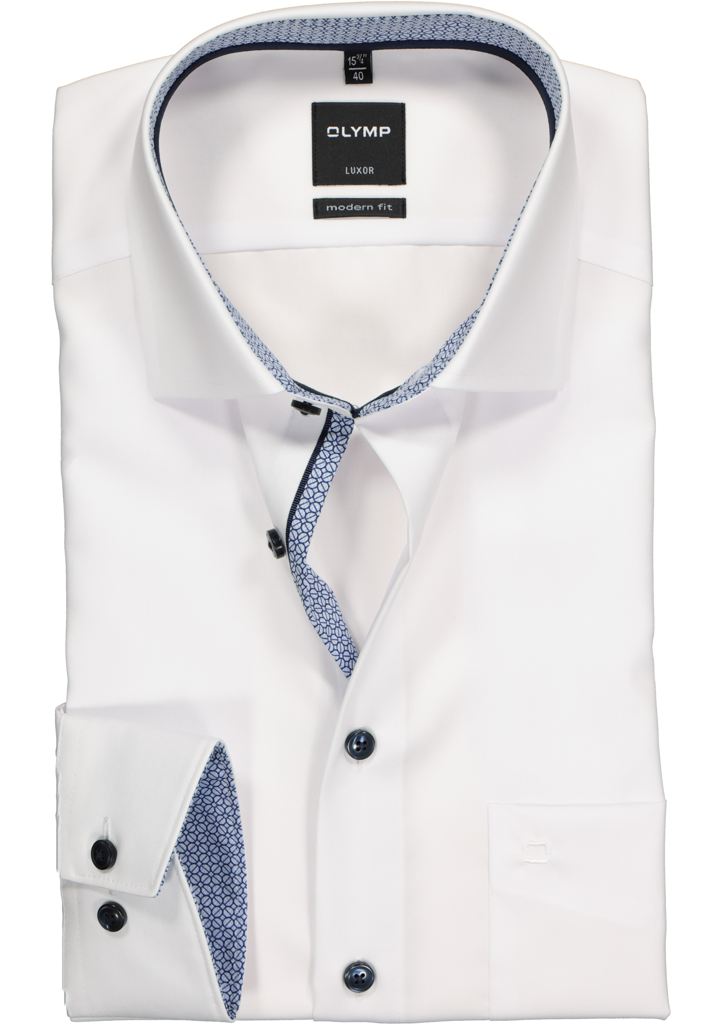 Aannemelijk Moderniseren sla OLYMP Luxor modern fit overhemd, mouwlengte 7, wit (contrast) - Shop de  nieuwste voorjaarsmode