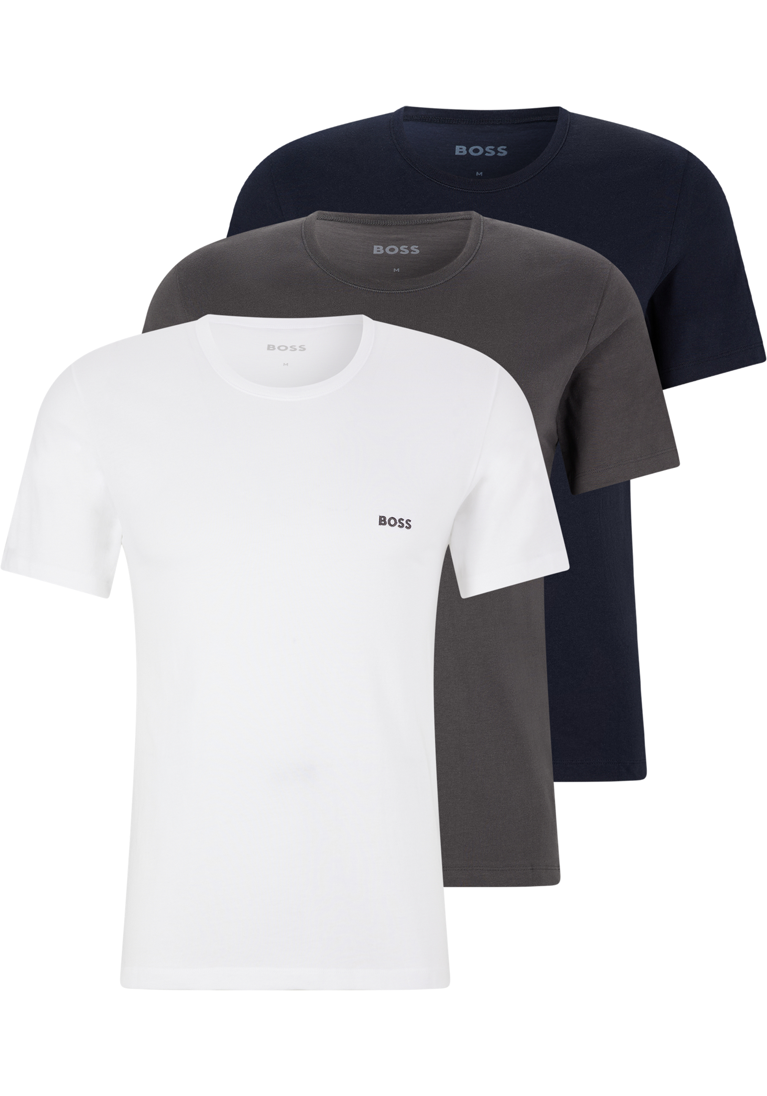 Atticus Snor ledematen HUGO BOSS Classic T-shirts regular fit (3-pack), heren T-shirts O-hals,...  - Zomer SALE tot 50% korting