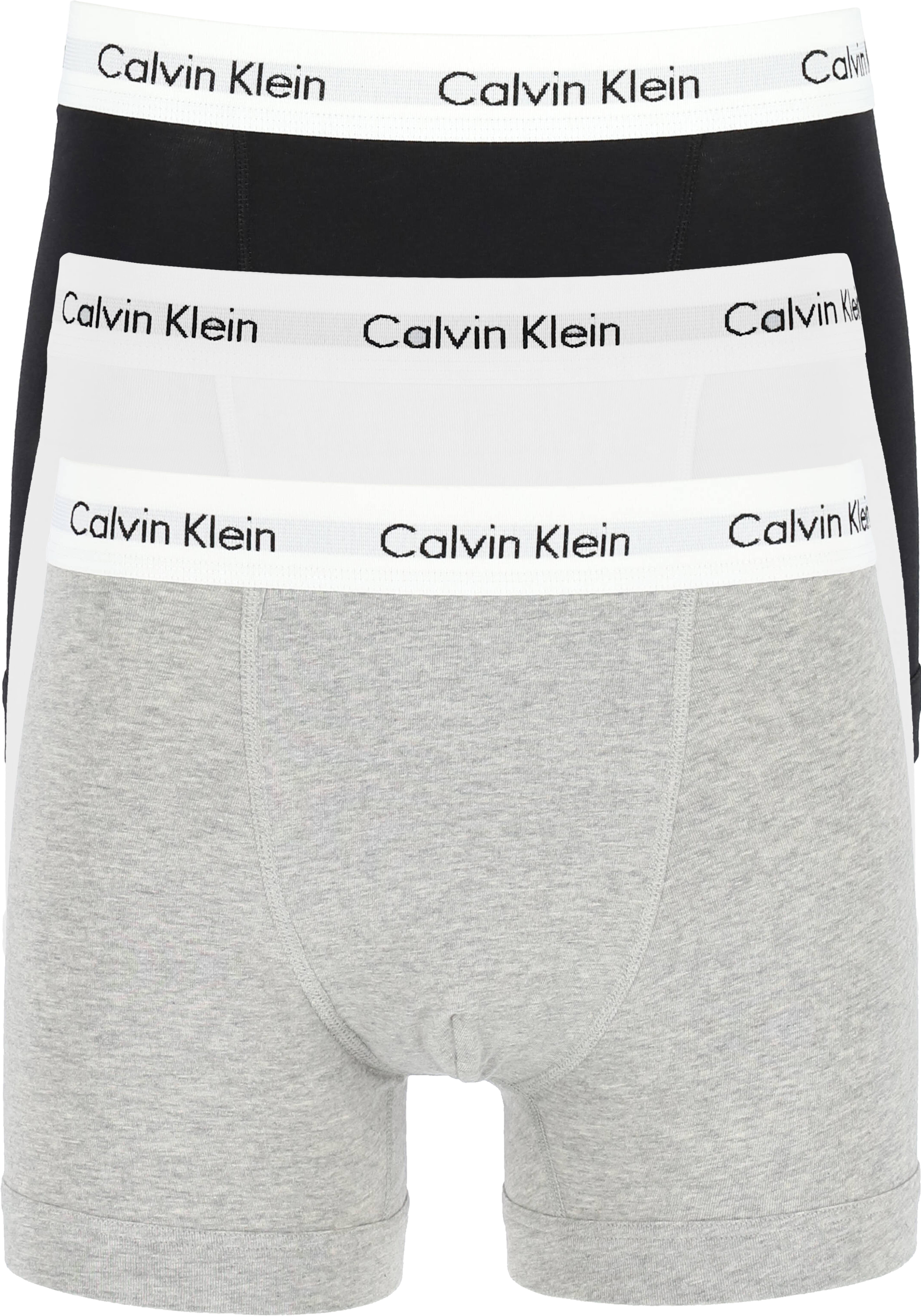 paus stuk amateur Calvin Klein Trunks (3-pack), zwart - grijs en wit - Gratis bezorgd