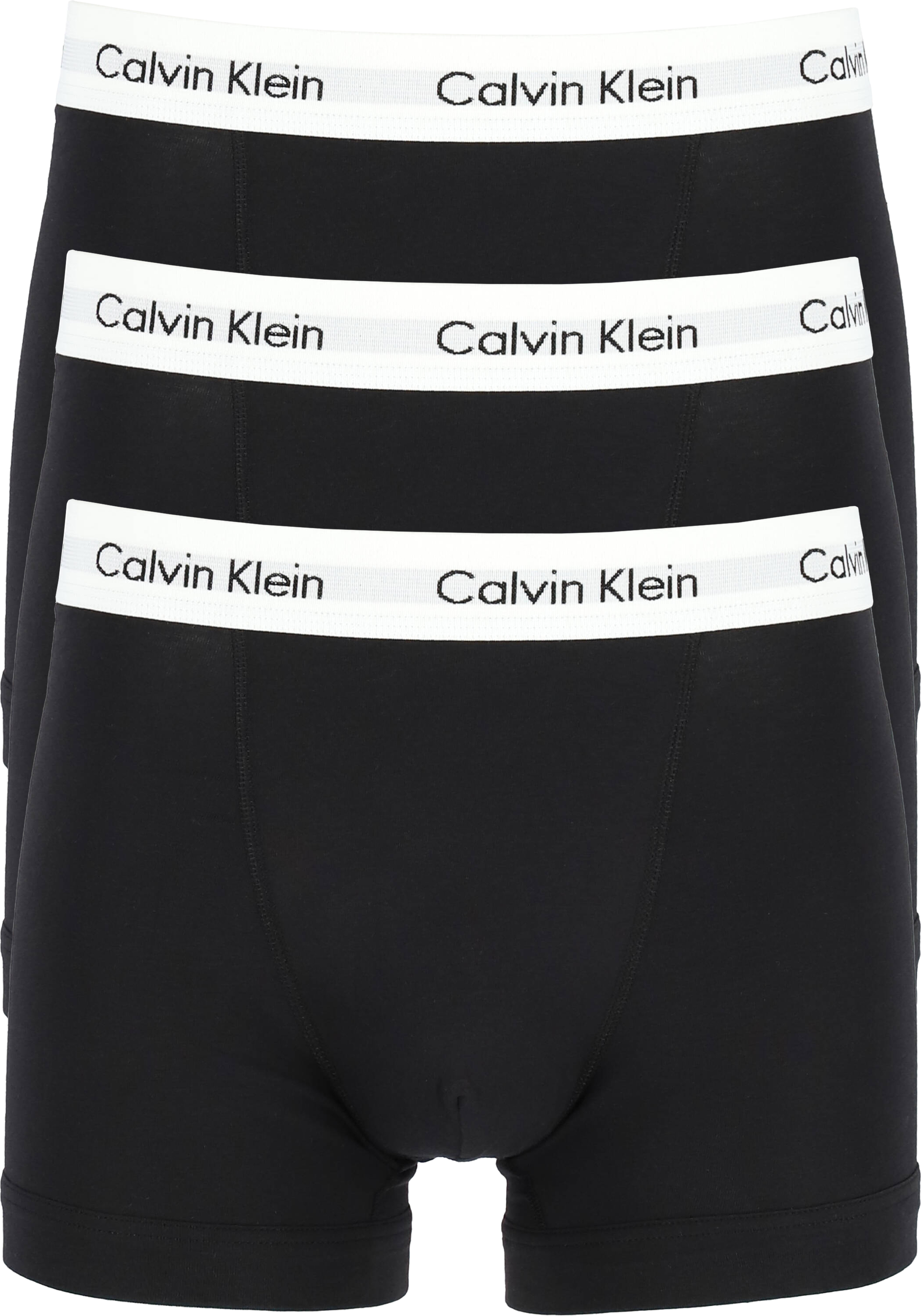heet Moderator Stevig Calvin Klein Trunks (3-pack), zwart - Gratis bezorgd