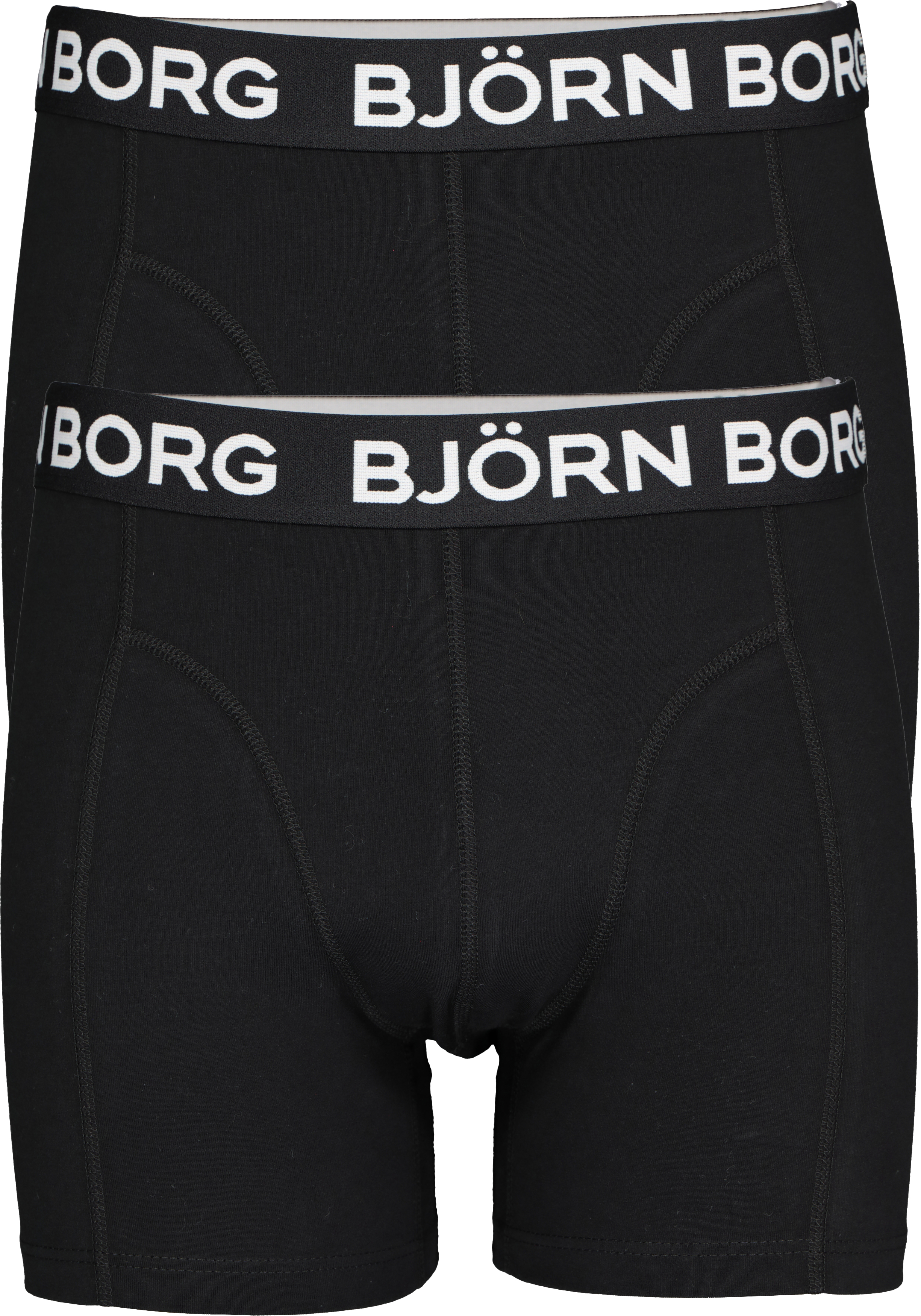 Bjorn boxershorts Core (2-pack), boxers lengte, zwart - Shop de nieuwste voorjaarsmode
