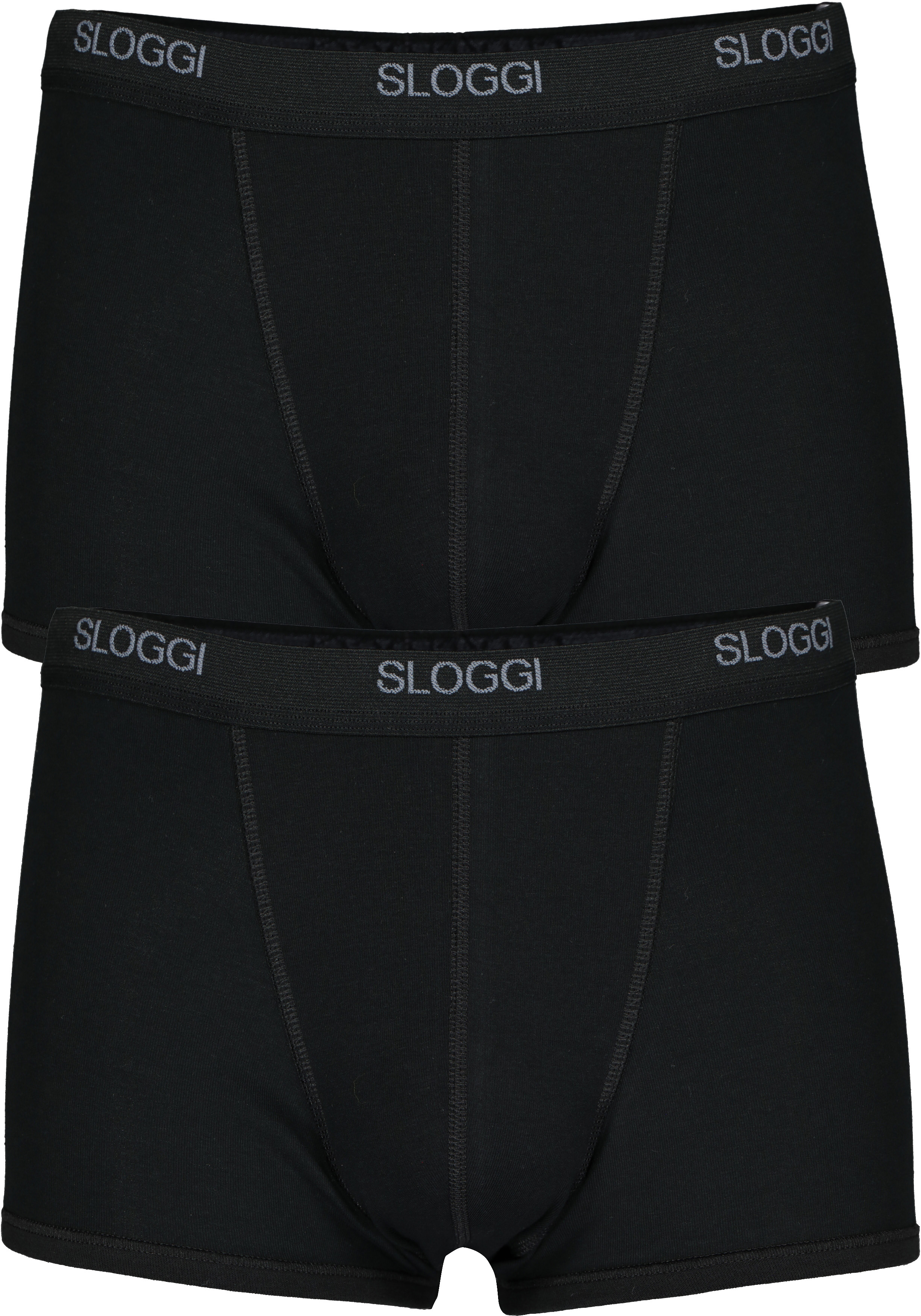 Sloggi Basic Short, boxers (2-pack), zwart - Shop de nieuwste voorjaarsmode