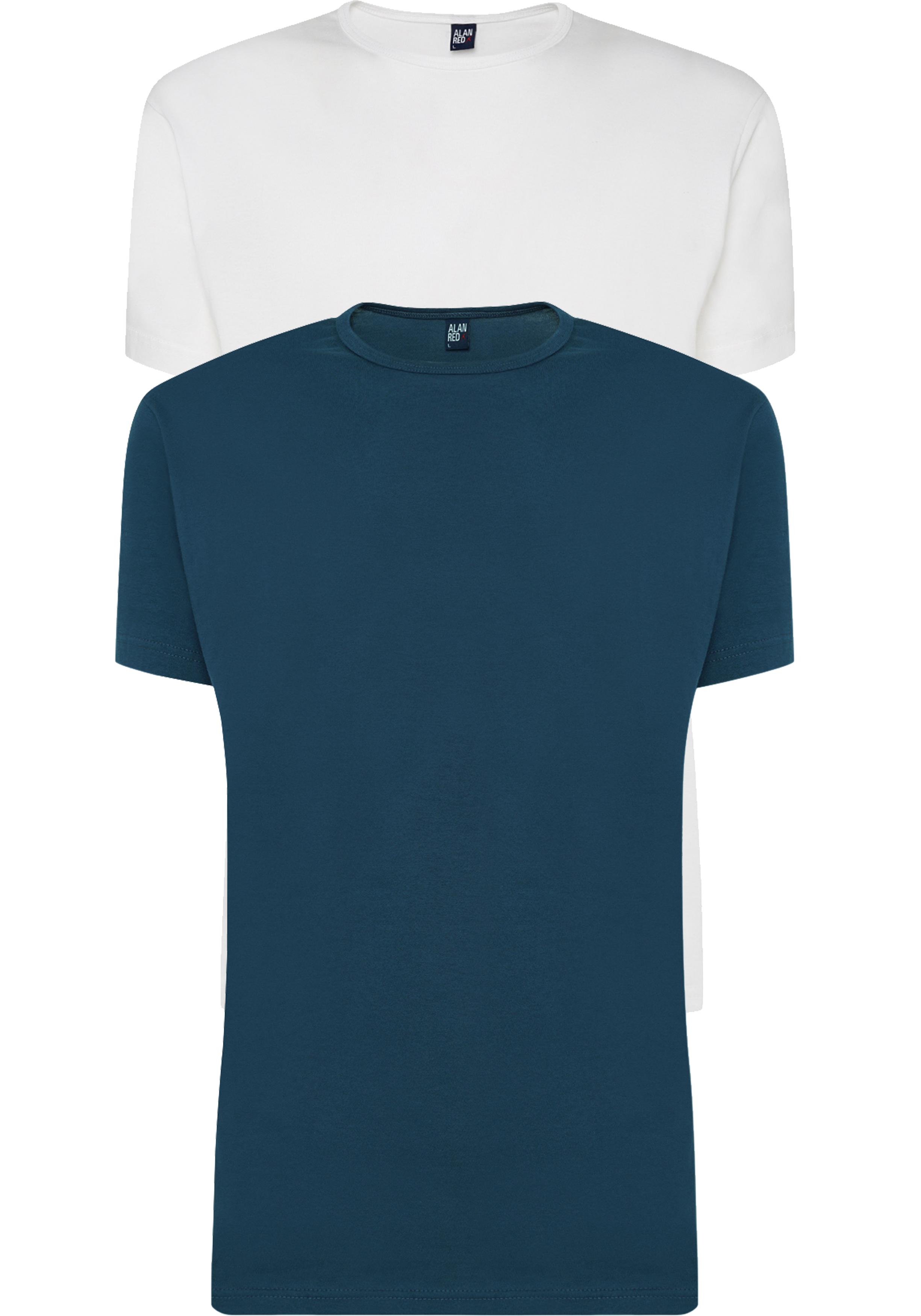 beddengoed stroom Onderscheid ALAN RED T-shirts Derby (2-pack), O-hals, wit en denim blauw - Shop de  nieuwste voorjaarsmode
