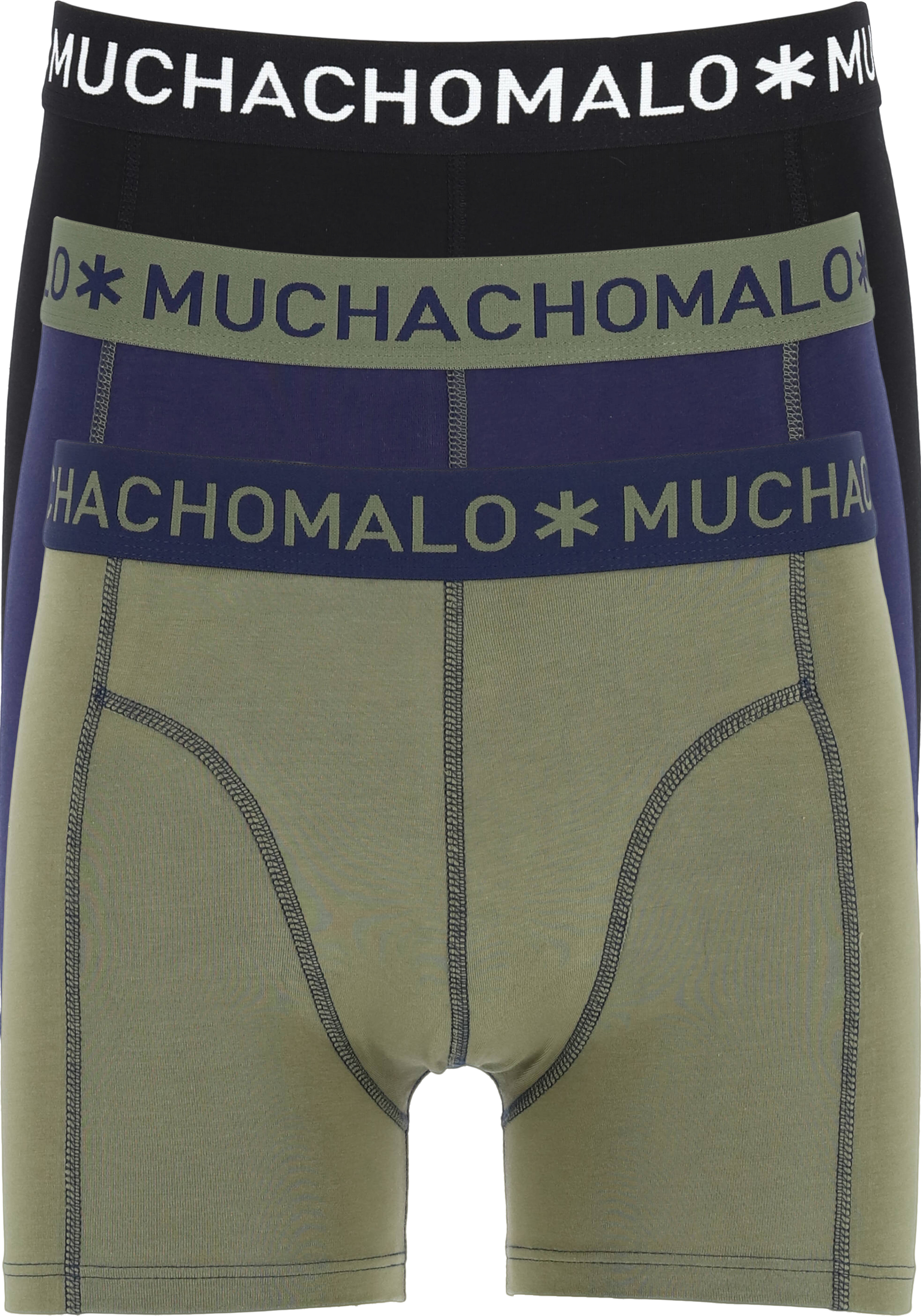 Republiek Beweging Miniatuur Muchachomalo boxershorts, 3-pack, blauw, groen, zwart - Gratis bezorgd