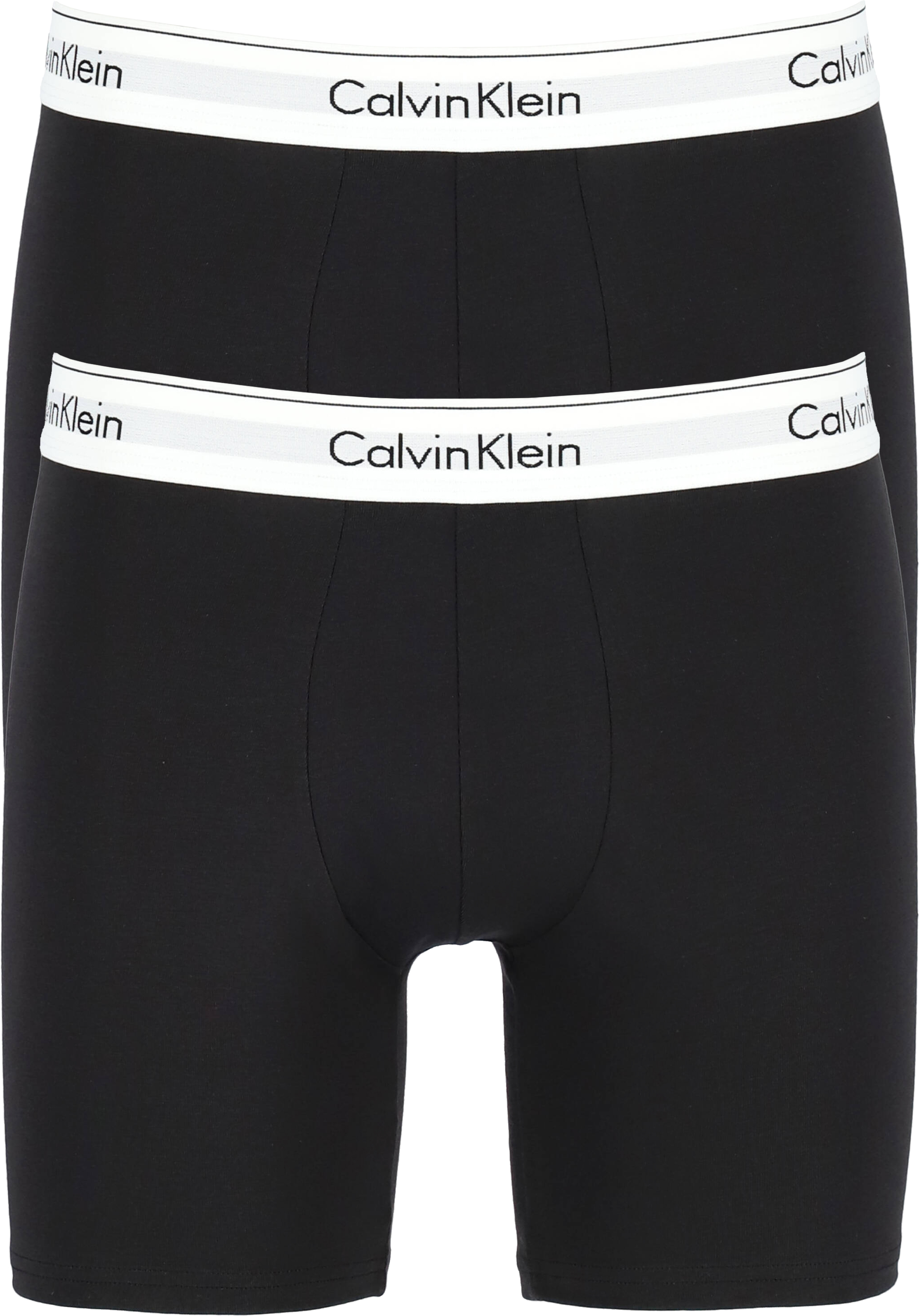 Calvin Klein Modern Cotton boxer brief (2-pack), heren boxers lang, zwart - de nieuwste voorjaarsmode