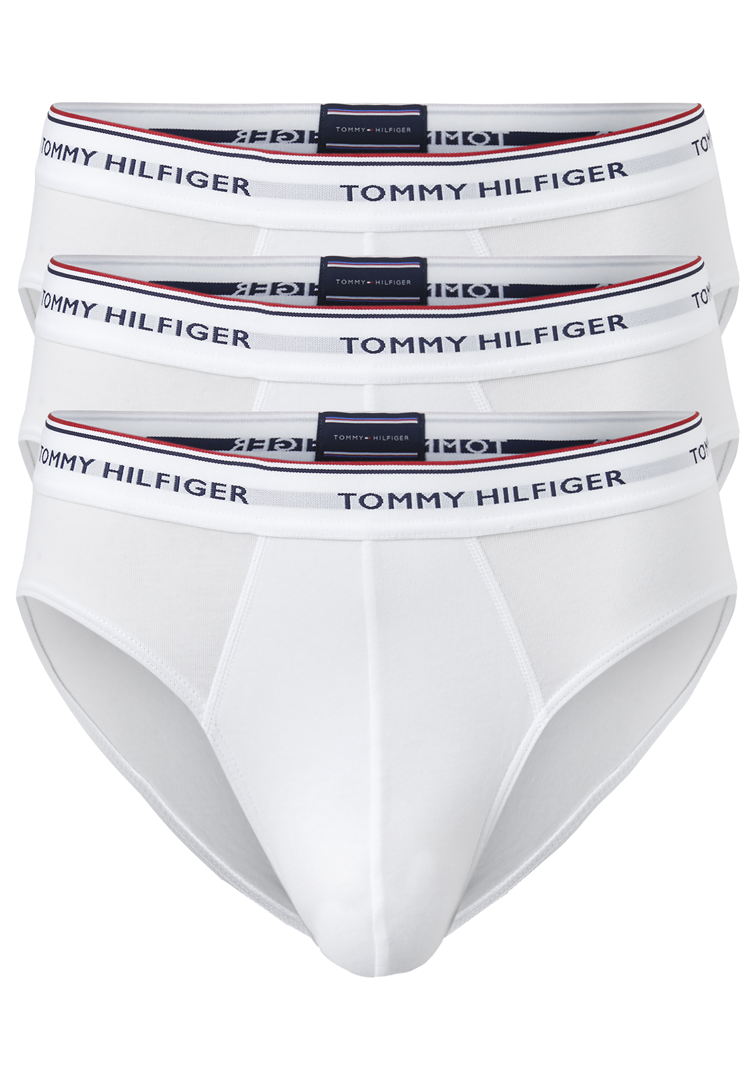 stok Klik melk wit Tommy Hilfiger slips (3-pack), wit - Gratis bezorgd