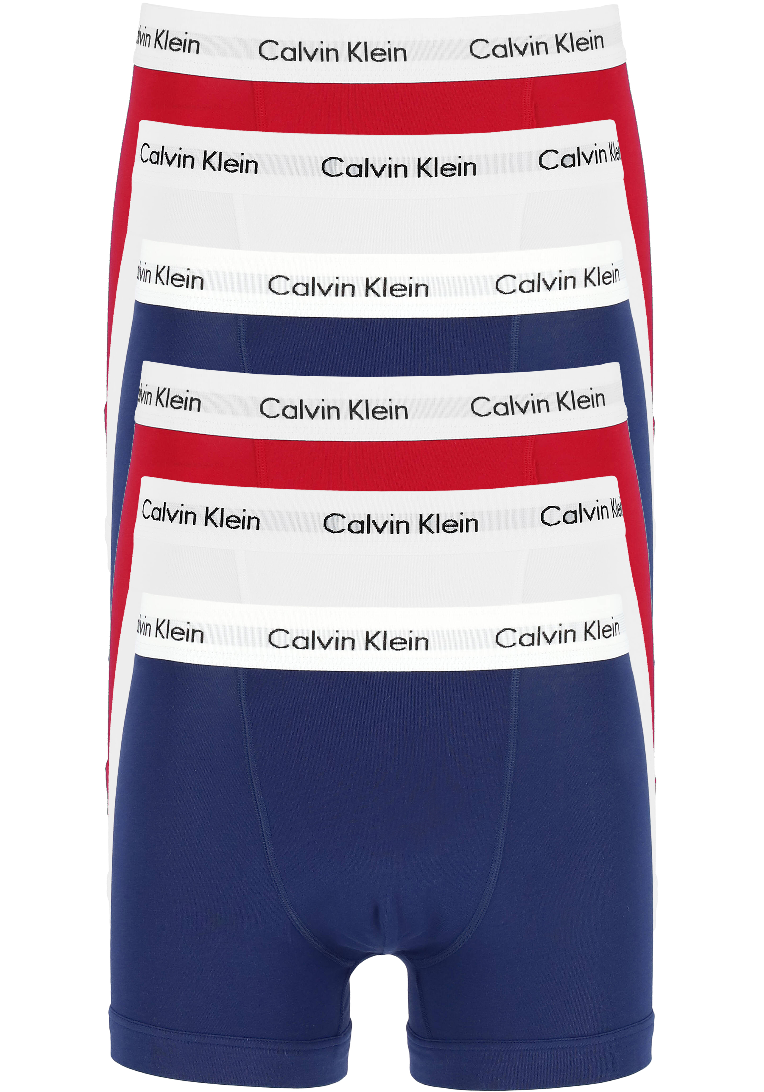Brandweerman lager doel Actie 6-pack: Calvin Klein trunks, heren boxers normale lengte, rood,... -  Zomer SALE tot 50% korting