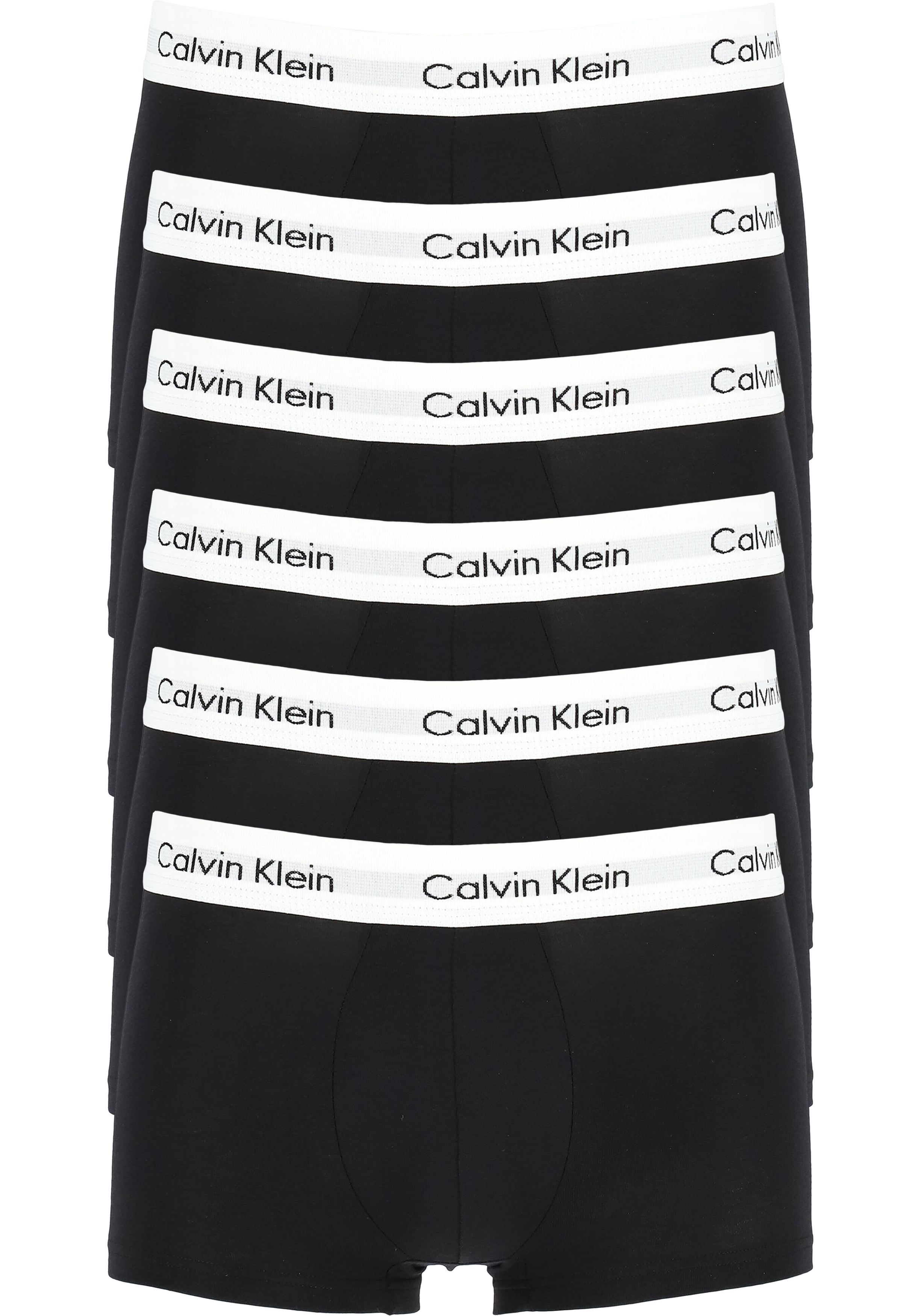 van mening zijn een miljoen oneerlijk Actie 6-pack: Calvin Klein low rise trunks, lage heren boxers kort, zwart -  Zomer SALE tot 50% korting