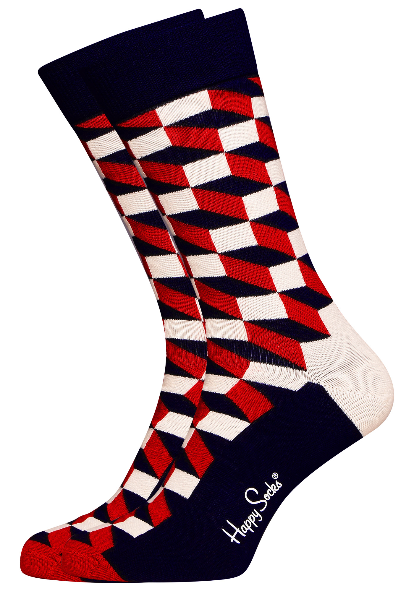 Interesseren krant Premier Happy Socks Filled Optic Sock, unisex sokken, rood-wit-blauw - Shop de  nieuwste voorjaarsmode