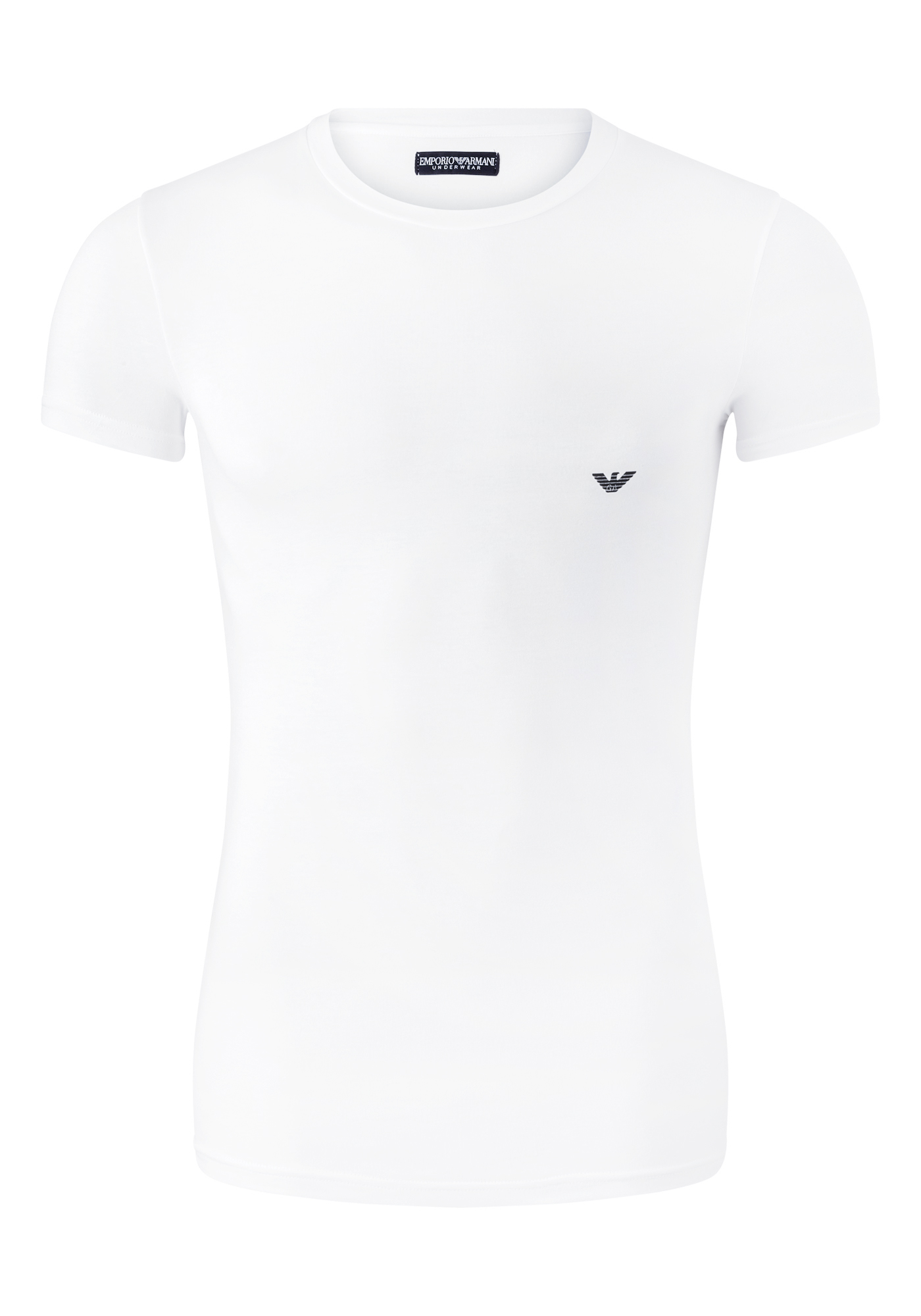 Londen Kinderachtig Boos worden Armani stretch T-shirt O-neck, wit - Gratis bezorgd