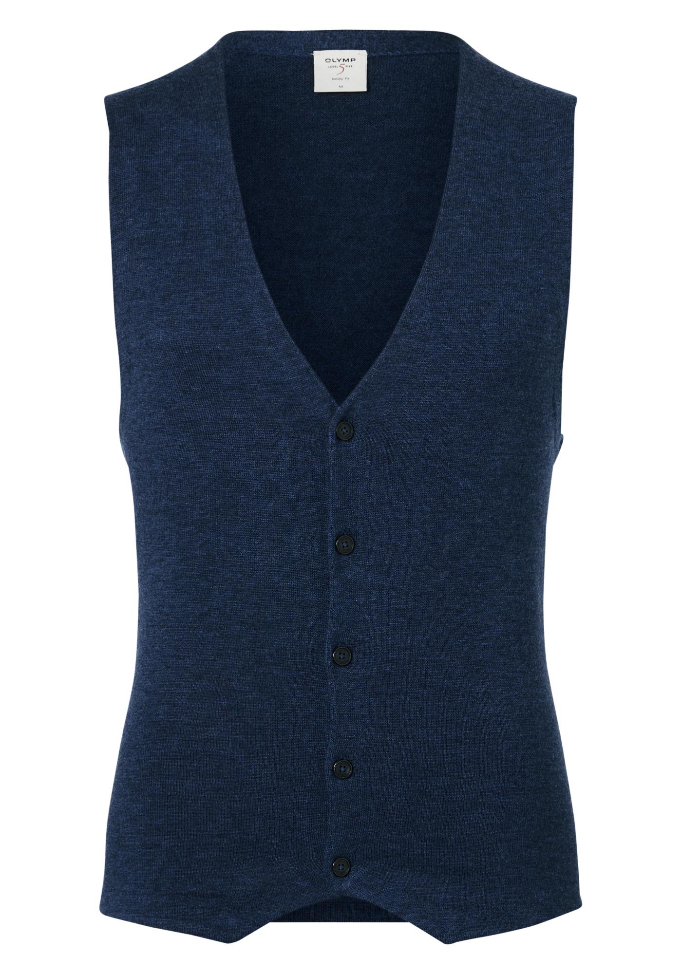 binding deksel schreeuw OLYMP Level 5 body fit gilet, wol met zijde, blauw mouwloos vest - Shop de  nieuwste voorjaarsmode