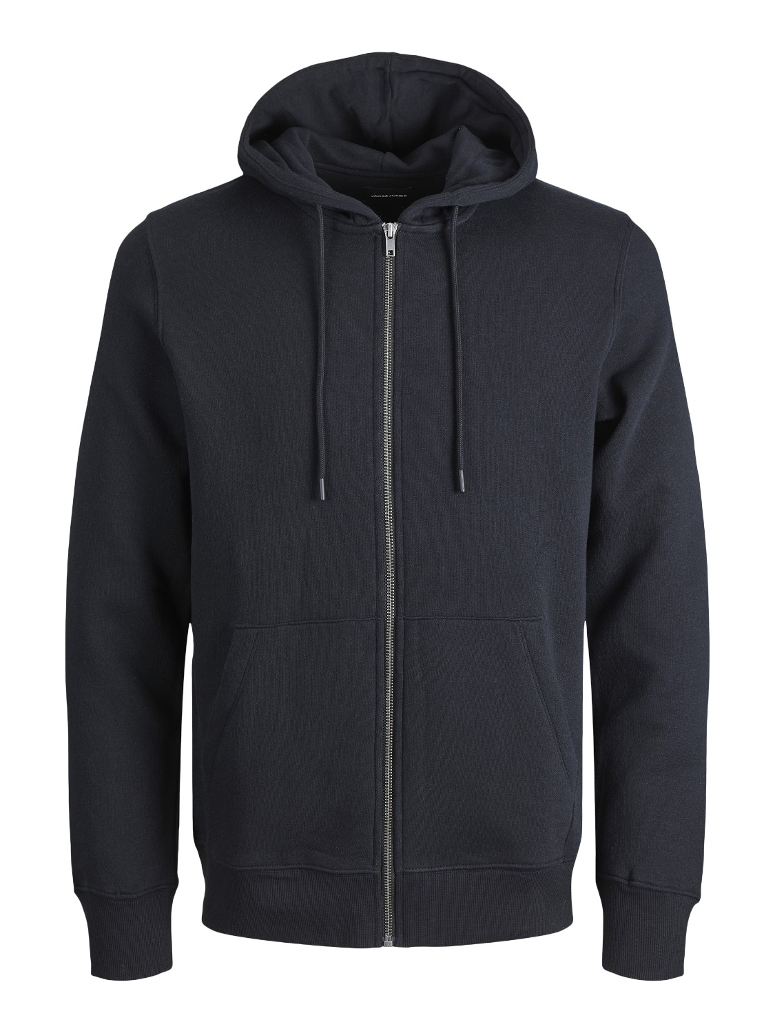 JACK & JONES Star basic sweat zip hood regular fit, heren sweatvest katoenmengsel met capuchon, zwart