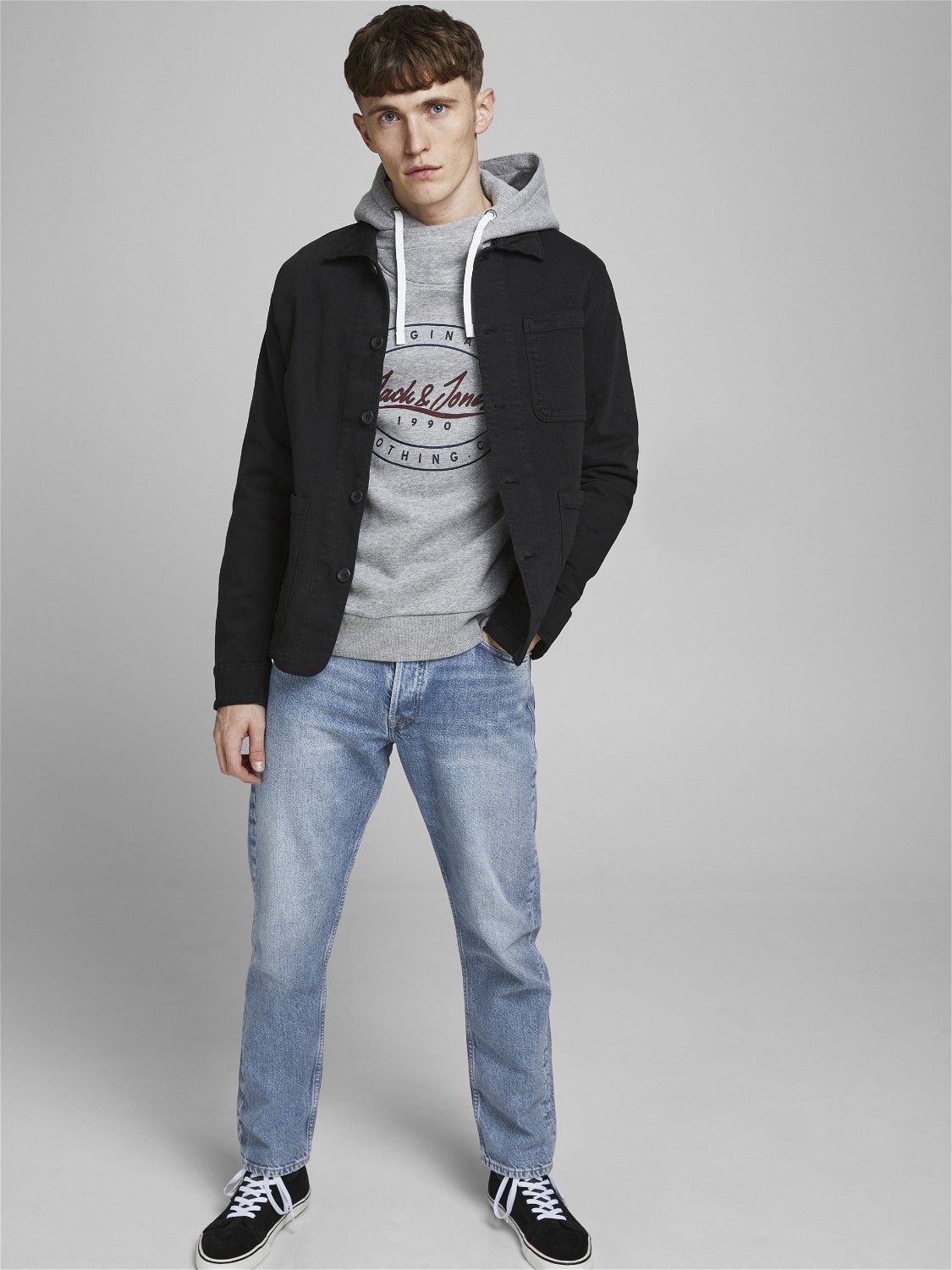 JACK & JONES Chris Original loose fit, heren jeans, denimblauw