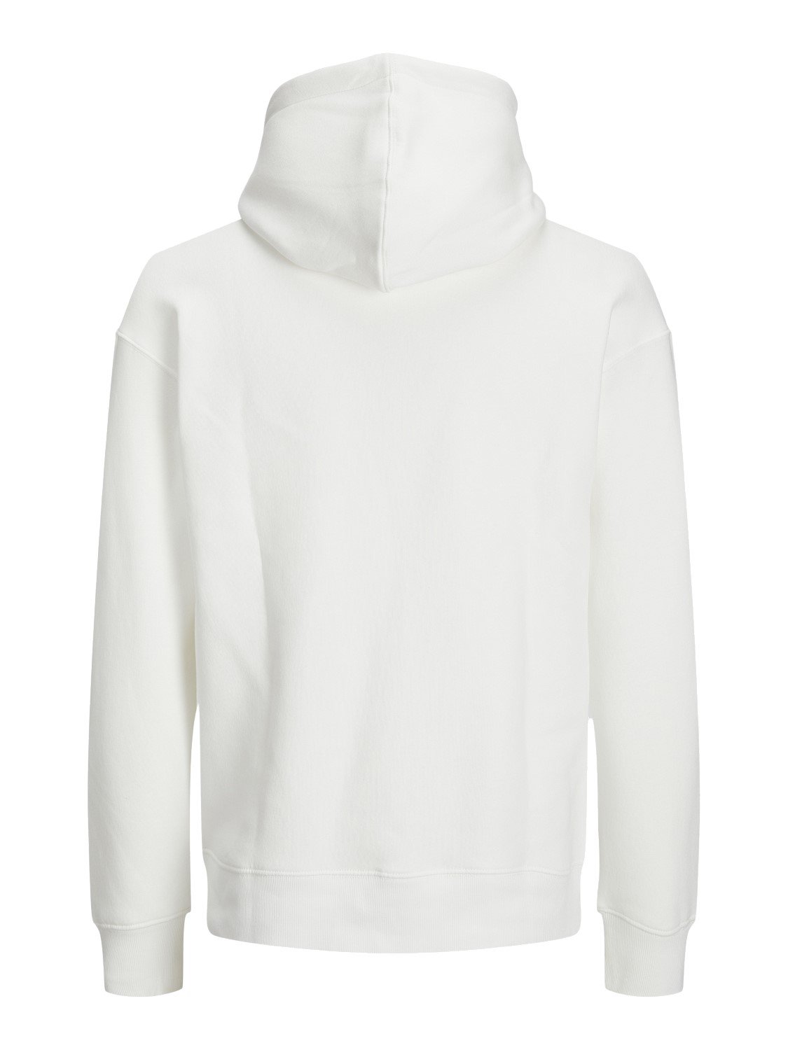 JACK & JONES Star basic sweat hood regular fit, heren hoodie katoenmengsel met capuchon, offwit