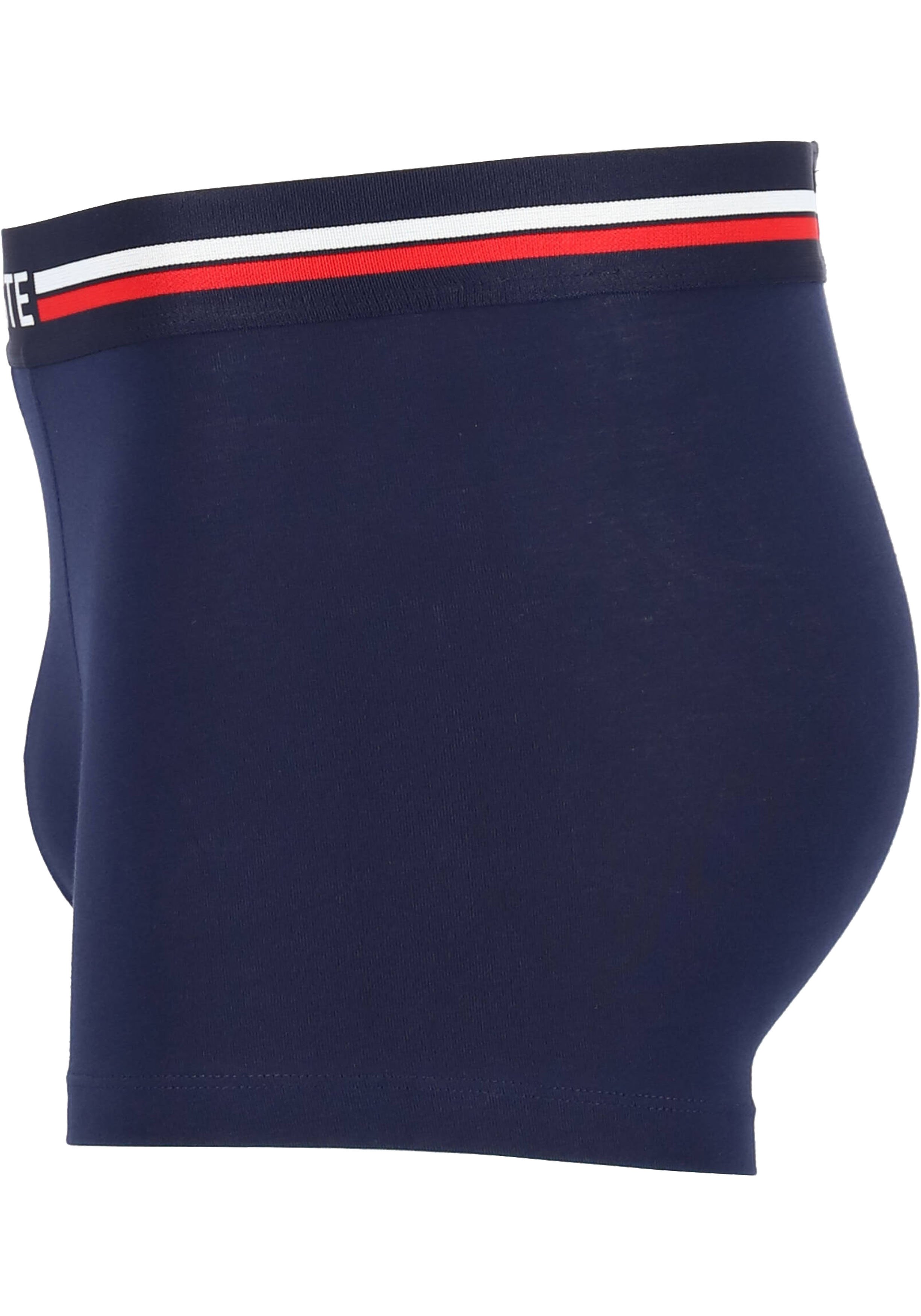 Lacoste Boxer Trunks (3-pack), heren boxers kort, rood, grijs en blauw