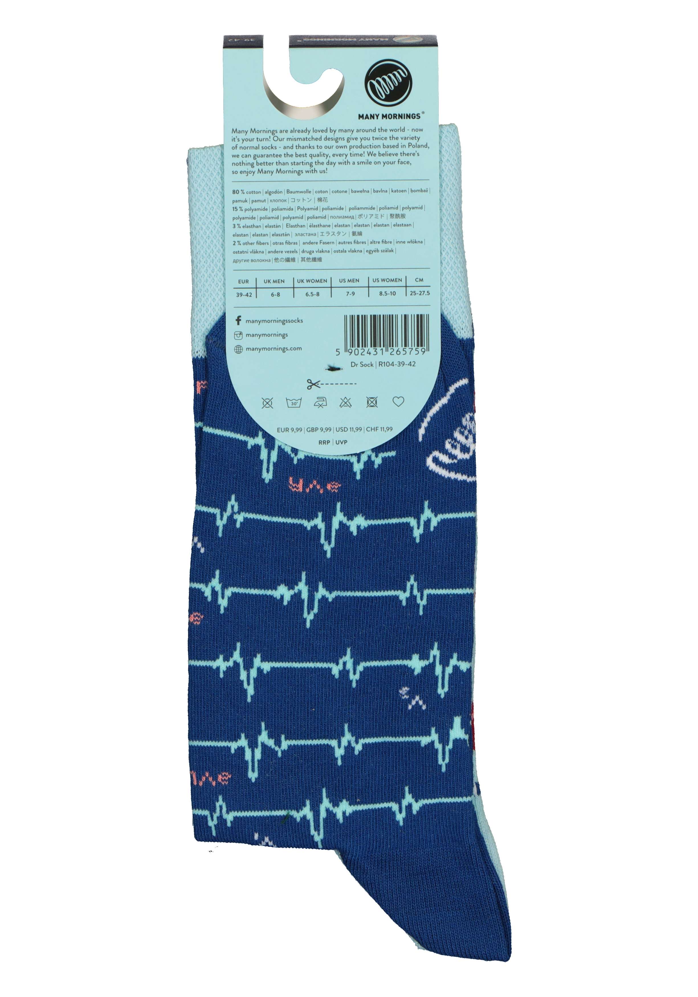 Many Mornings unisex sokken Dr Sock