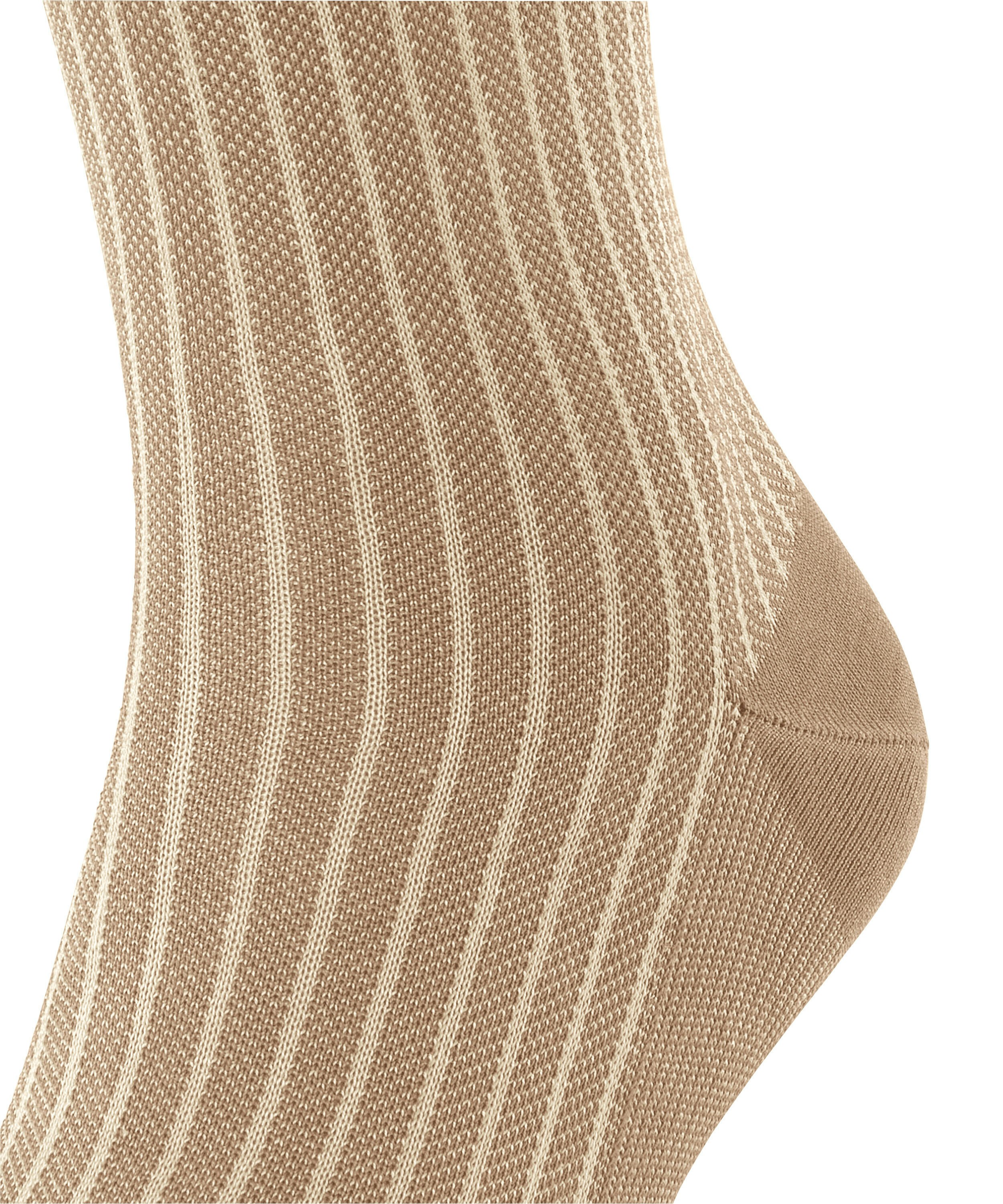 FALKE Oxford Stripe herensokken, beige (camelange)