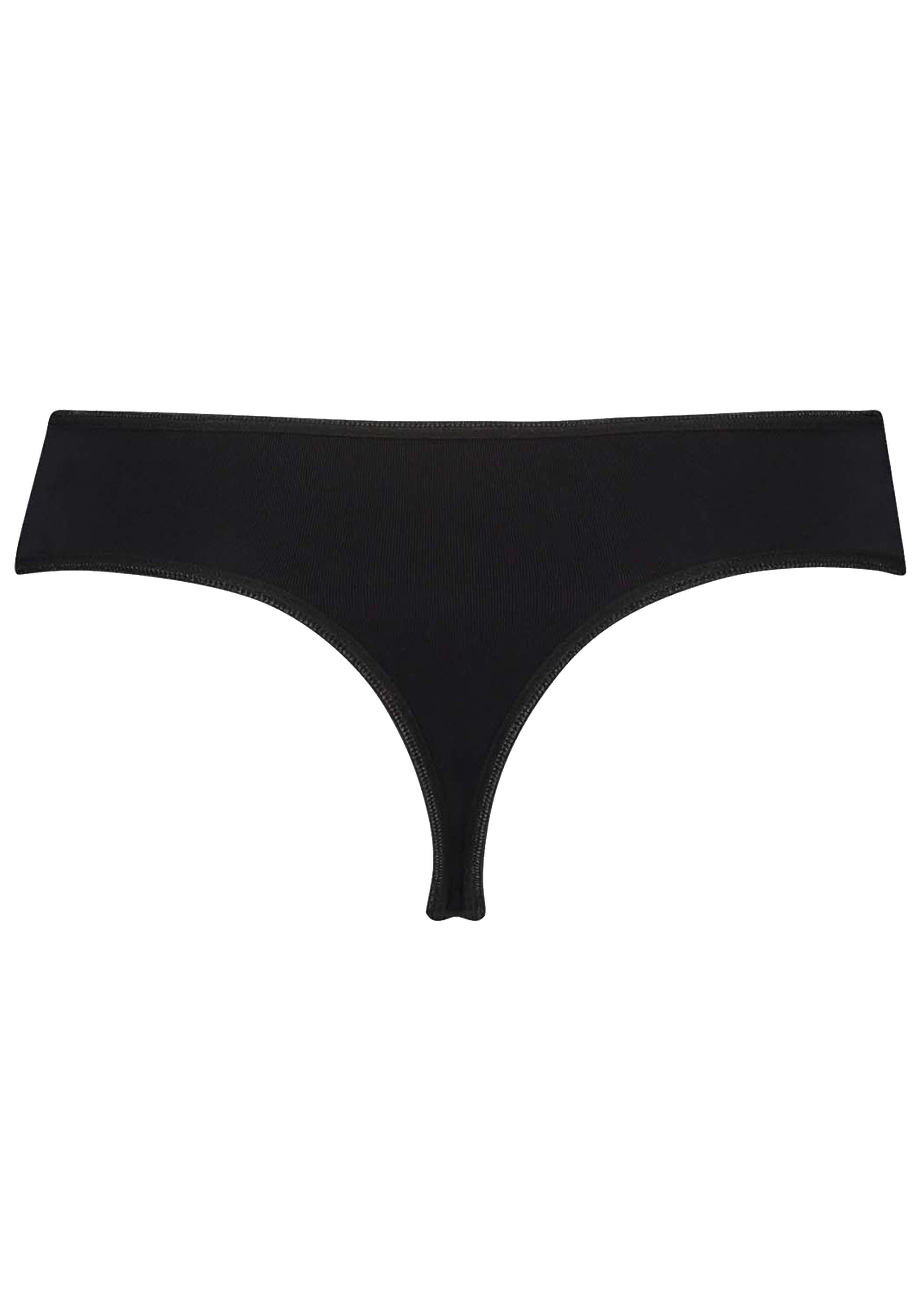 RJ Bodywear Pure Color dames string, zwart