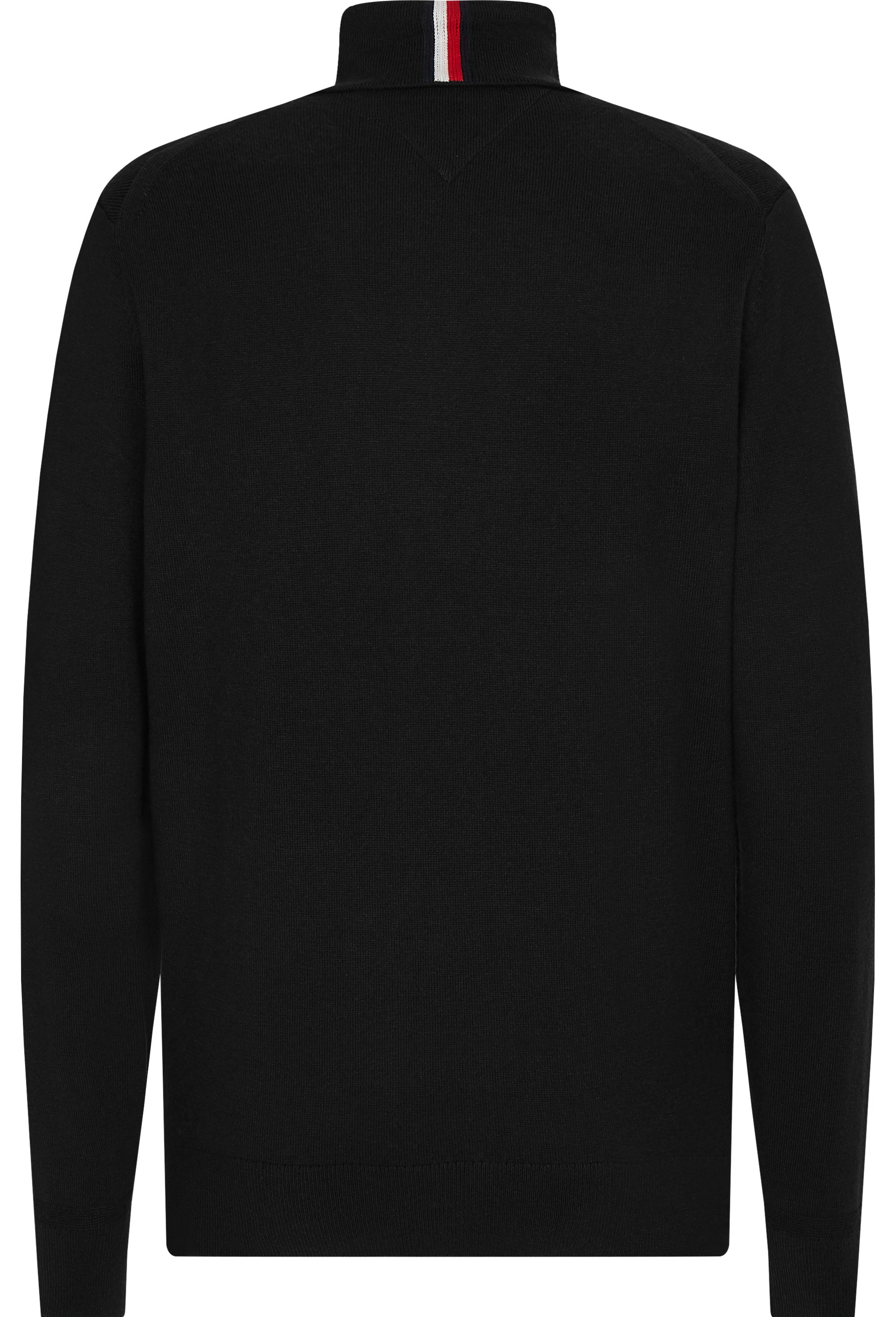 Tommy Hilfiger heren coltrui katoen, Pima Org Ctn Cashmere Roll Neck, zwart