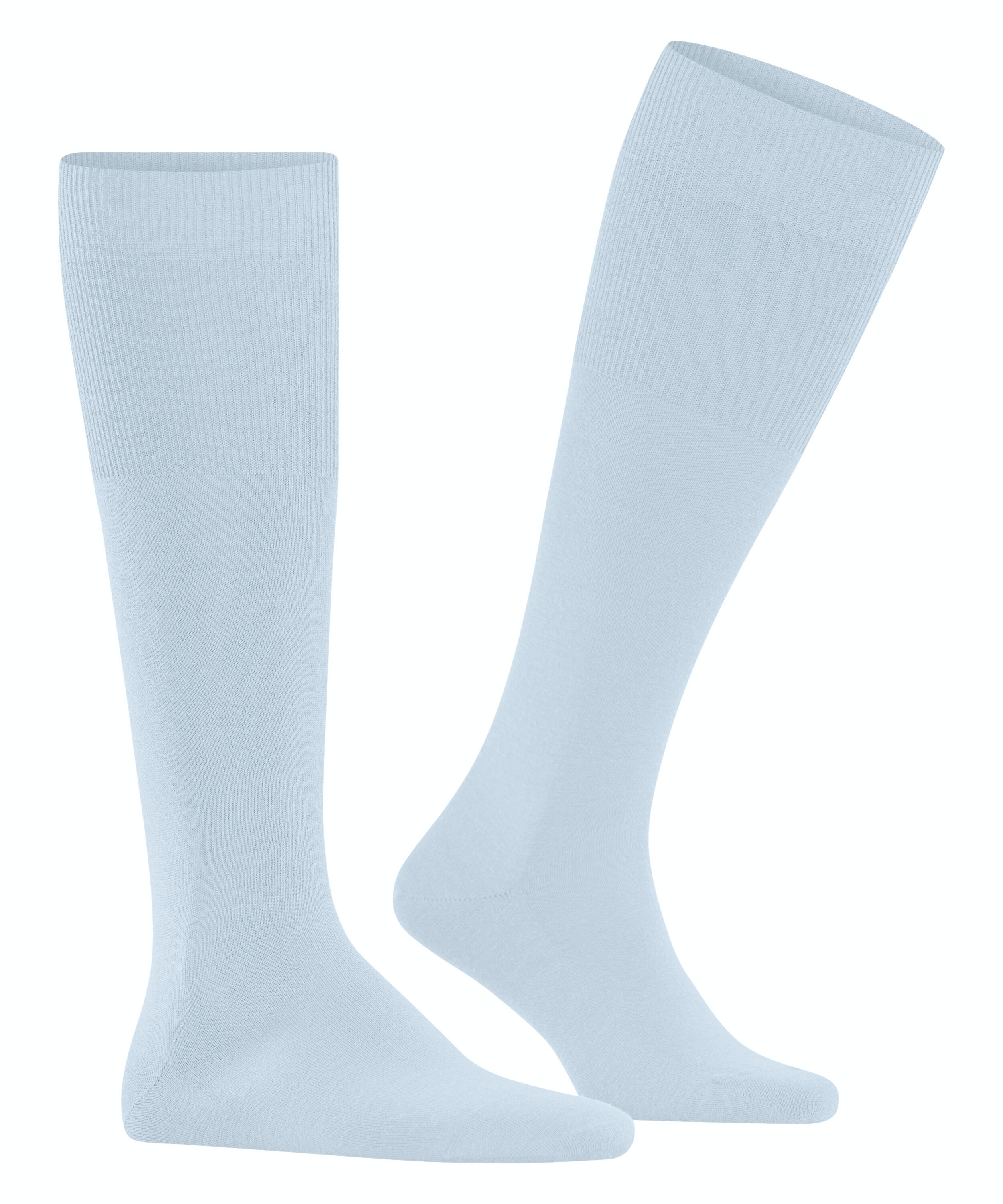 FALKE Airport heren kniekousen, blauw (light blue)