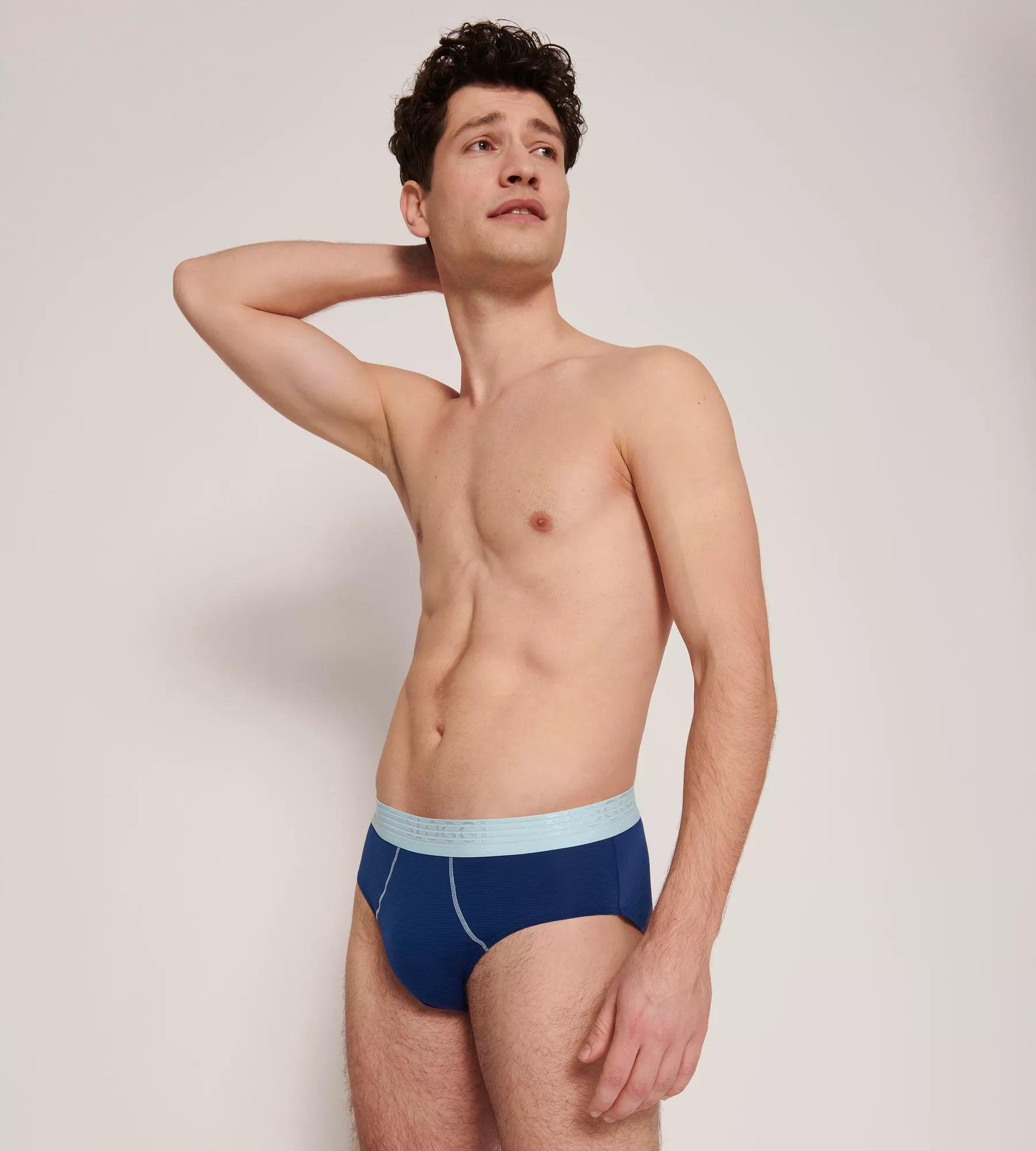 Sloggi Men EVER Cool Brief, heren slip met smalle zijkanten (2-pack), blauw