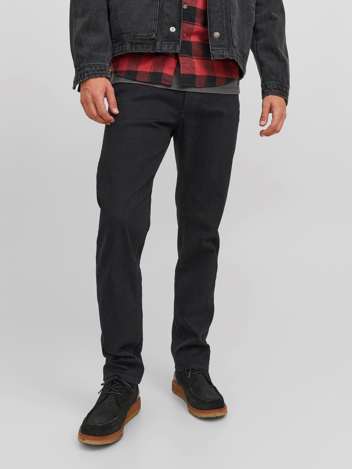 JACK & JONES Clark Evan regular fit, heren jeans, zwart denim