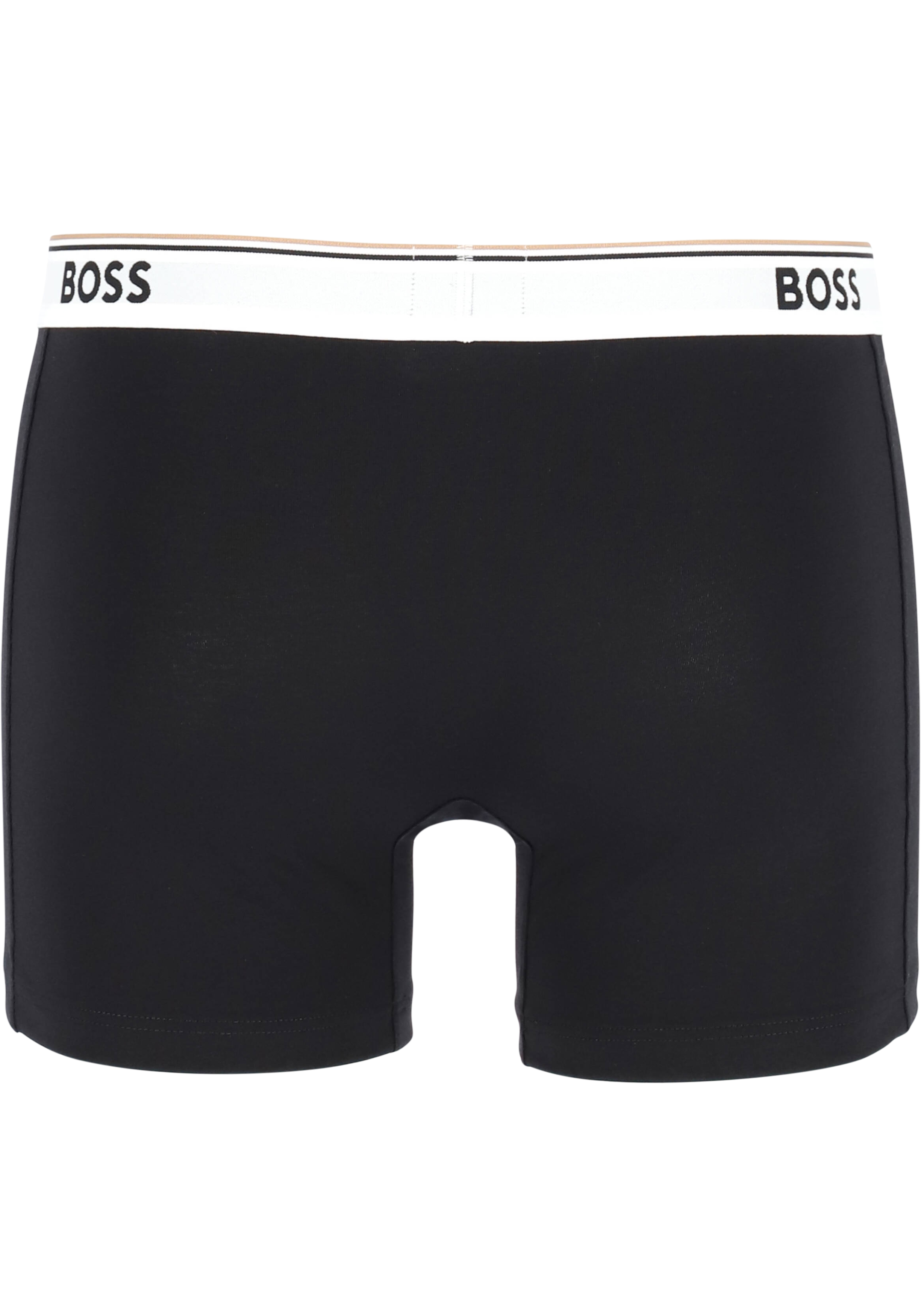 HUGO BOSS Power boxer briefs (3-pack), heren boxers normale lengte, zwart met witte band