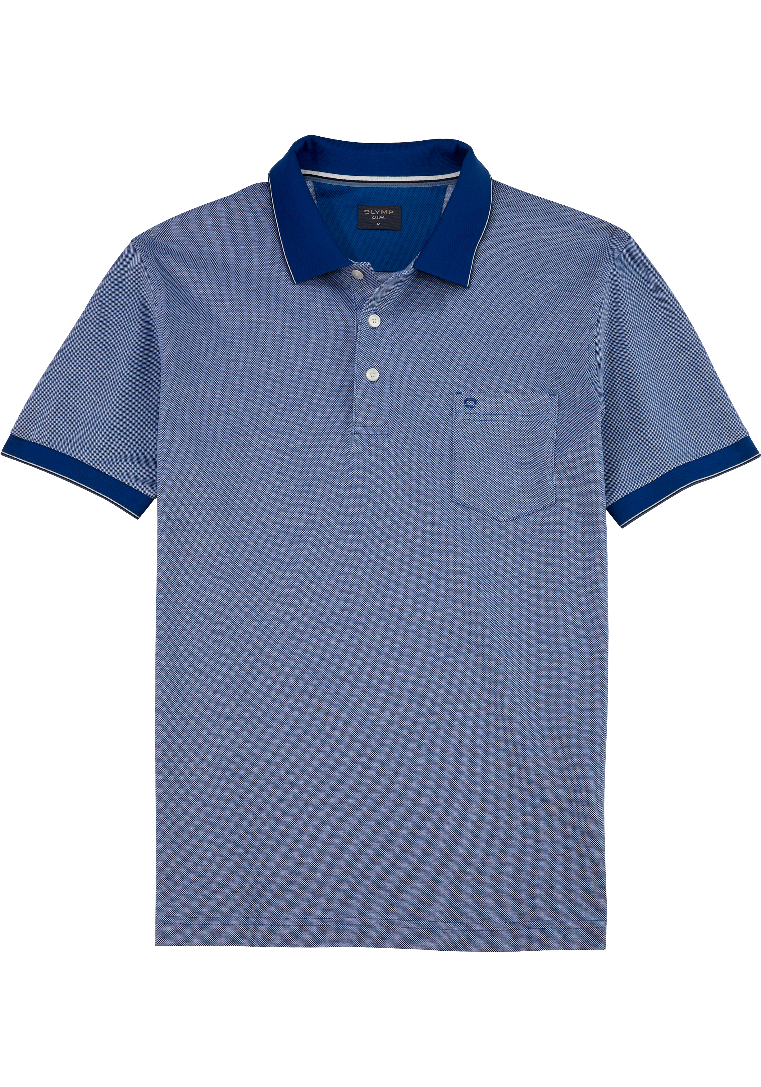 OLYMP Polo Casual, modern fit polo, blauw