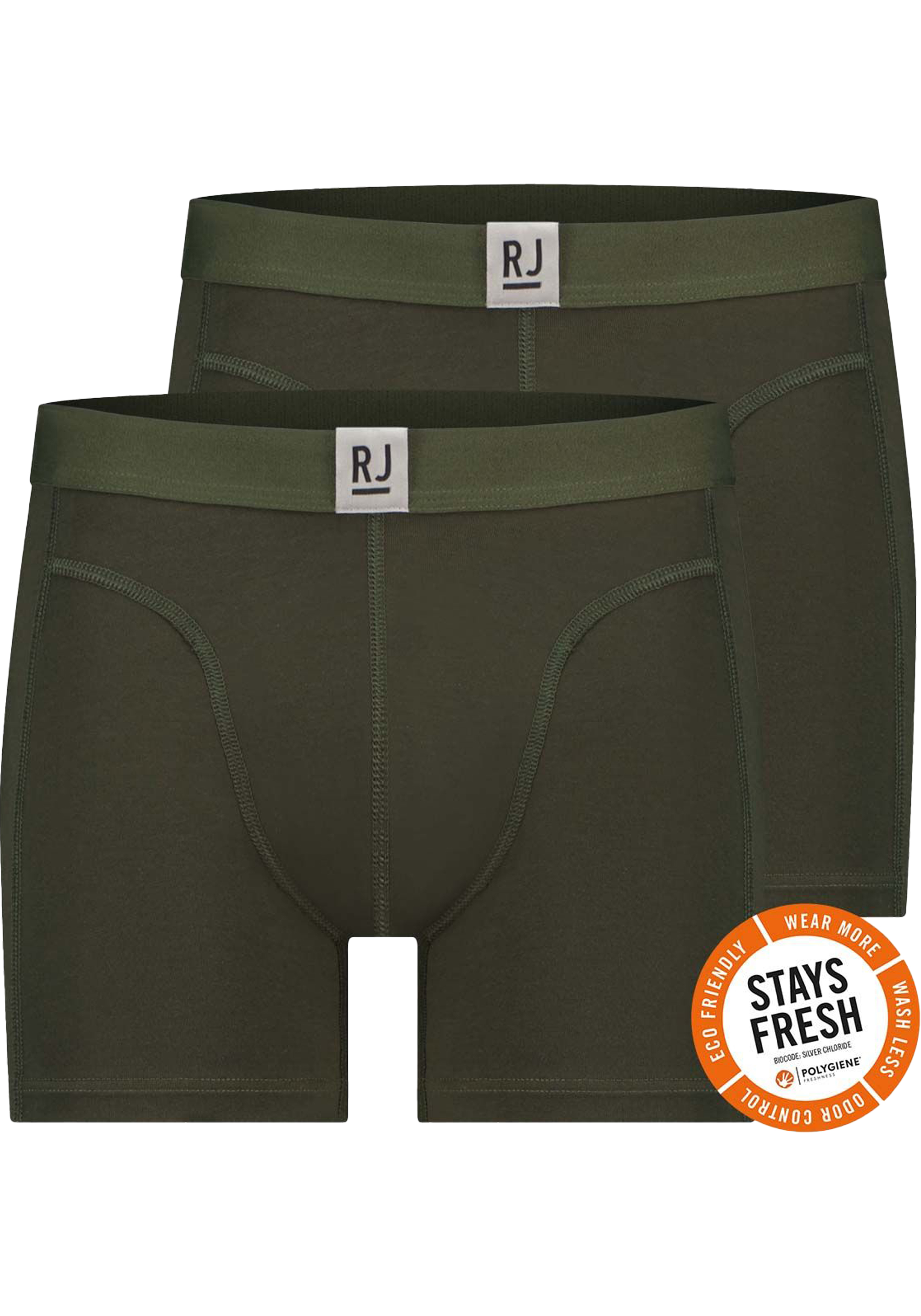 RJ Bodywear Everyday Breda boxer (2-pack), heren boxer normale lengte, donkergroen