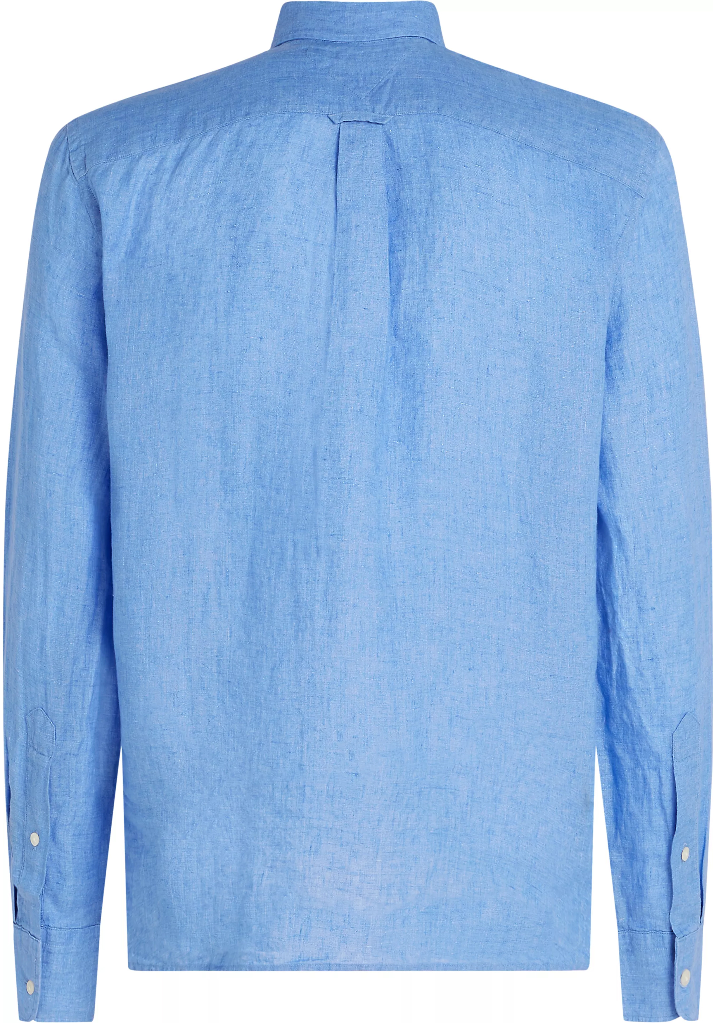 Tommy Hilfiger Pigment Dyed Regular Fit Shirt, popeline, middenblauw