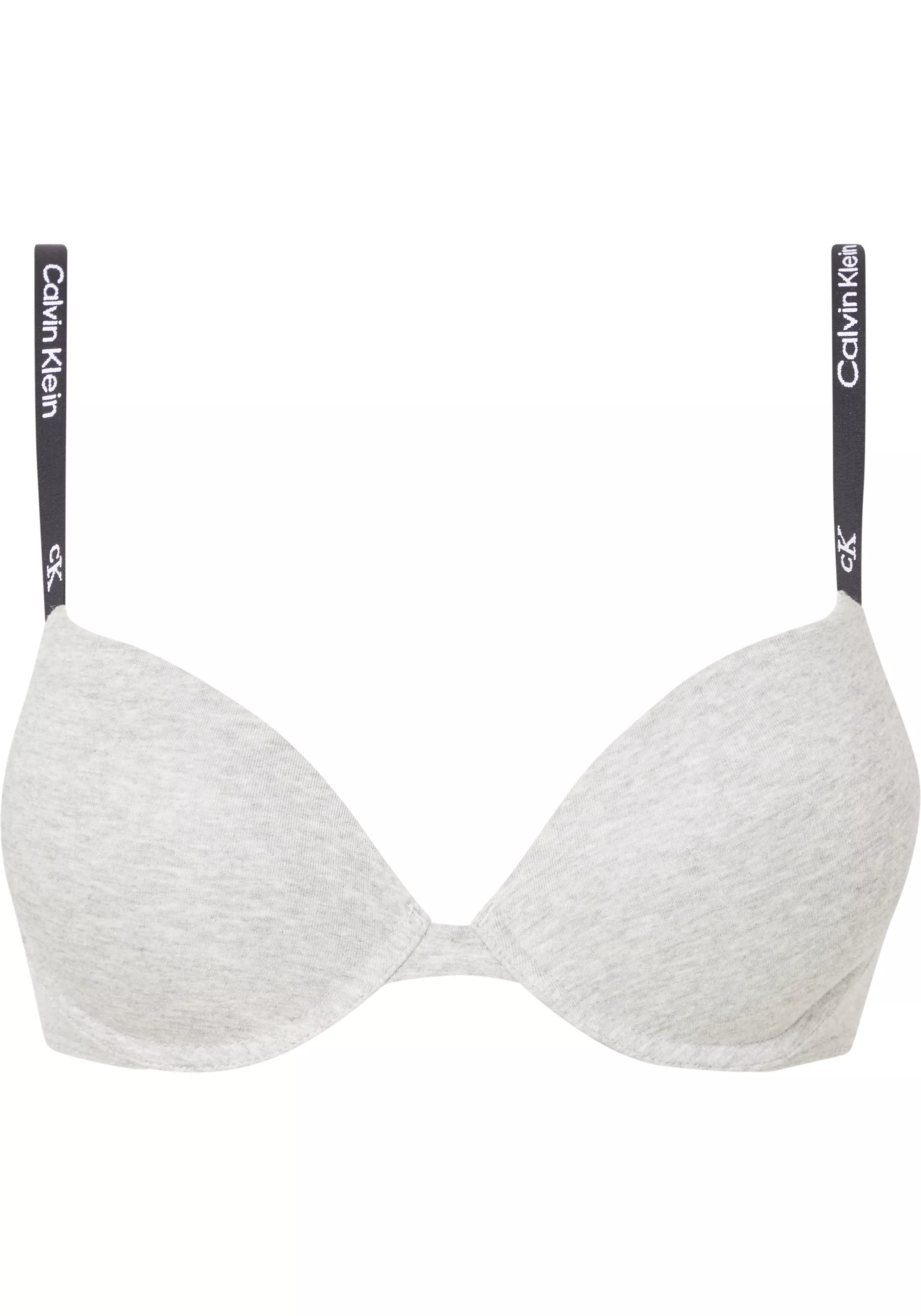 Calvin Klein dames 1996 push up plunge bra, beugel BH, grijs