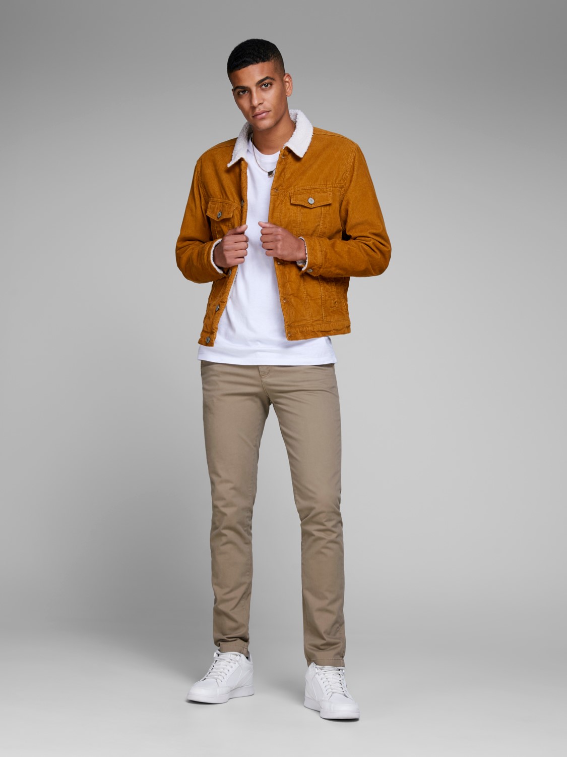 JACK & JONES Marco Bowie loose fit, heren chino, beige