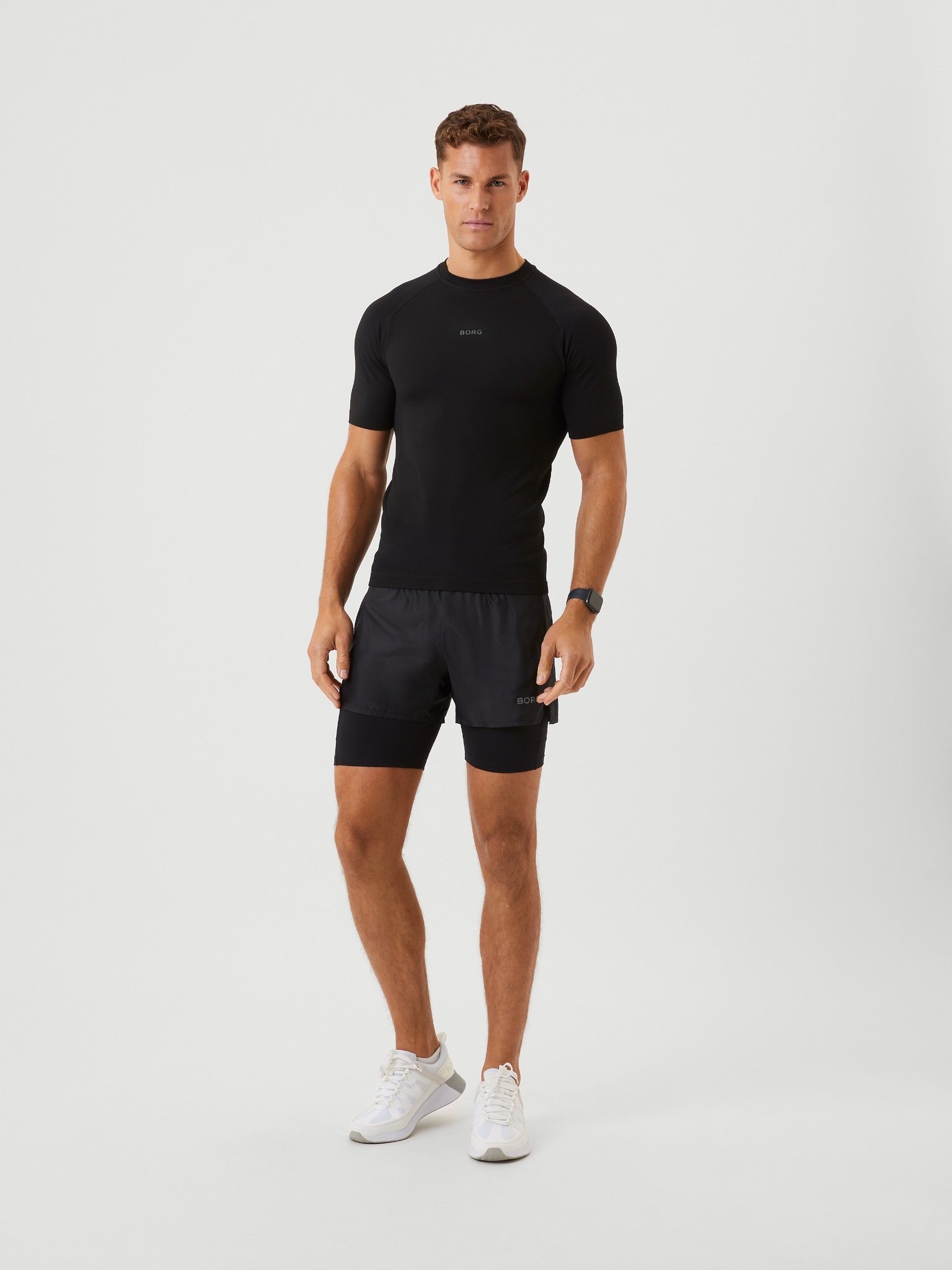 Bjorn Borg running seamless T-shirt, zwart