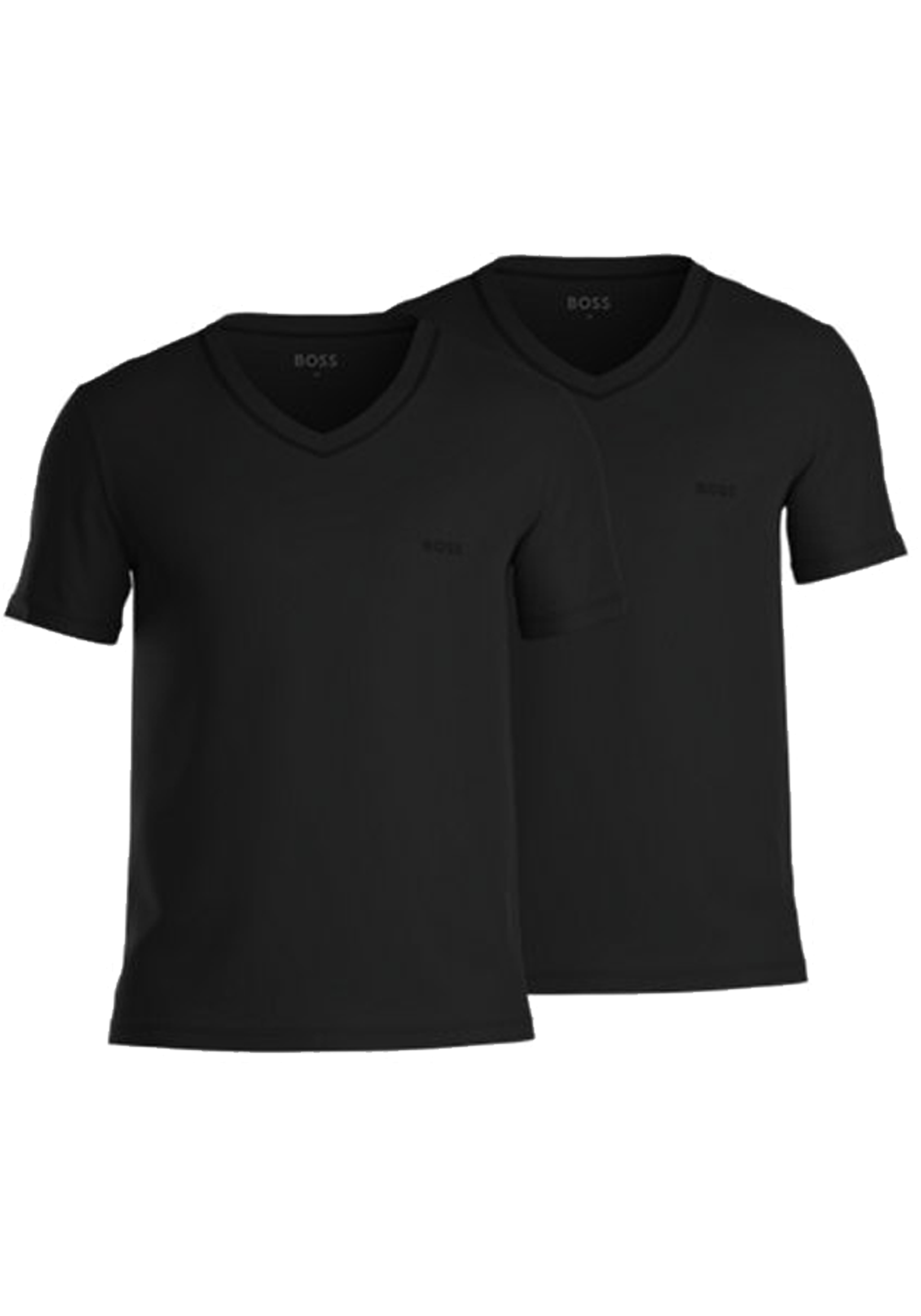 HUGO BOSS Comfort T-shirts relaxed fit (2-pack), heren T-shirts V-hals, zwart