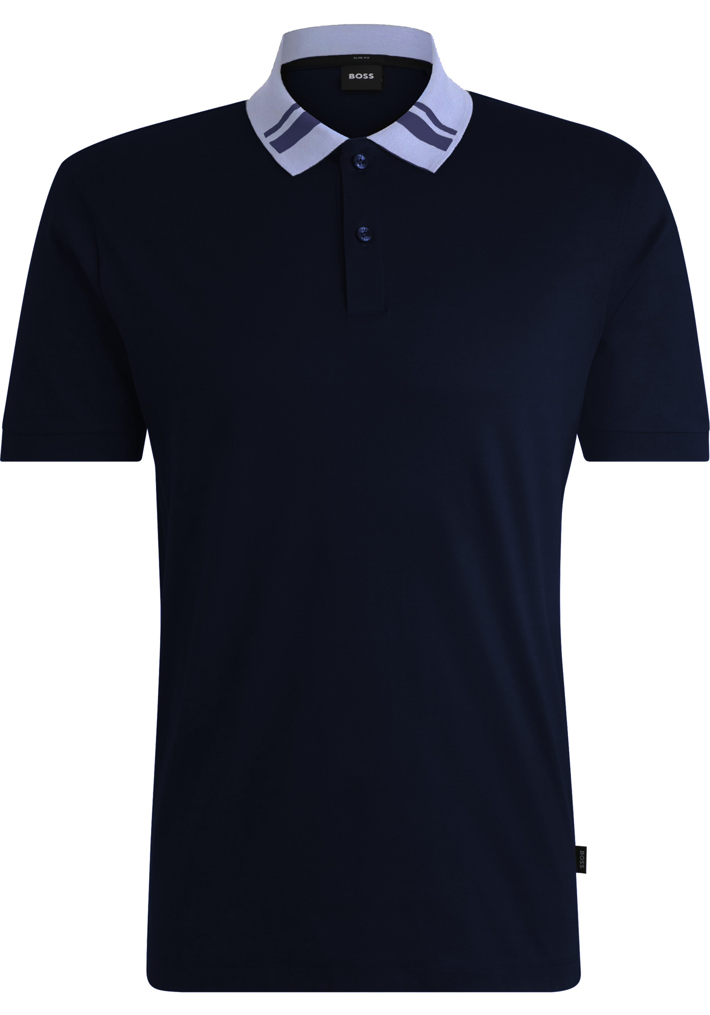 BOSS Phillipson slim fit heren polo, pique, donkerblauw