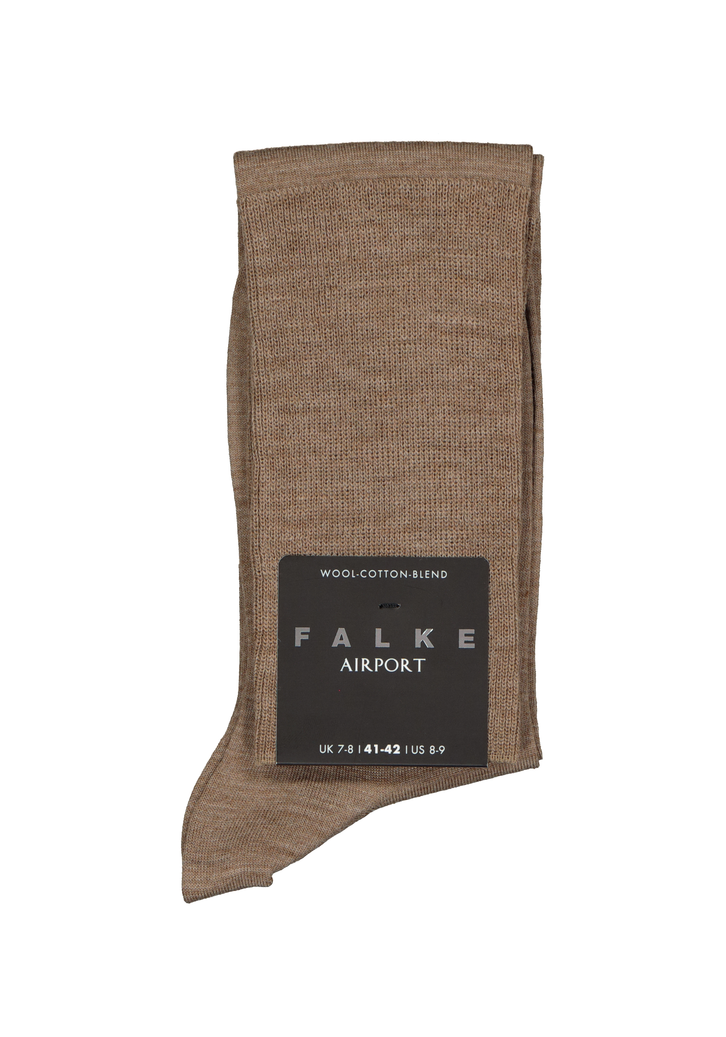 FALKE Airport heren kniekousen, lichtbruin (nutmeg melange)