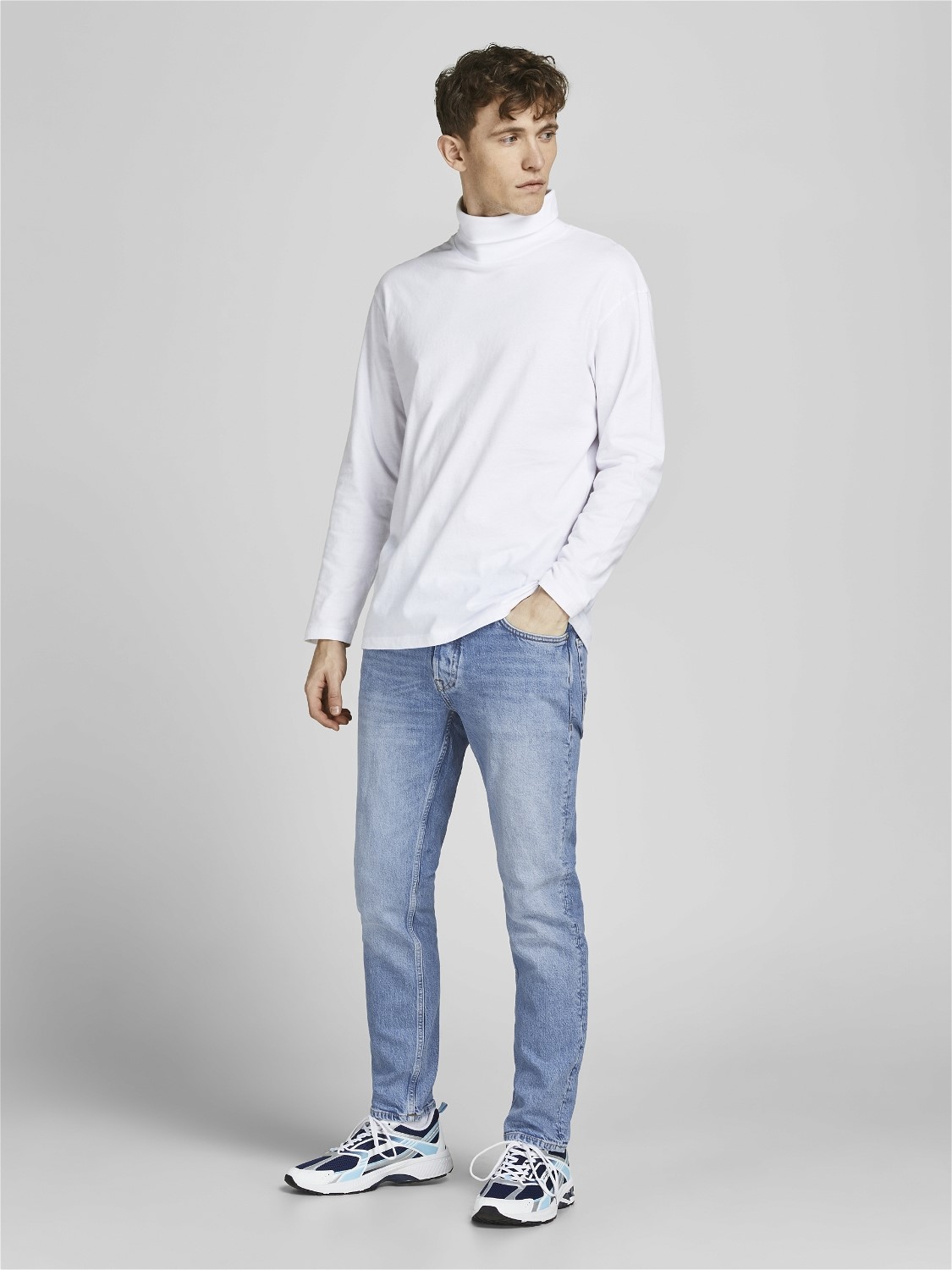 JACK & JONES Tim Original regular fit, heren jeans, denimblauw