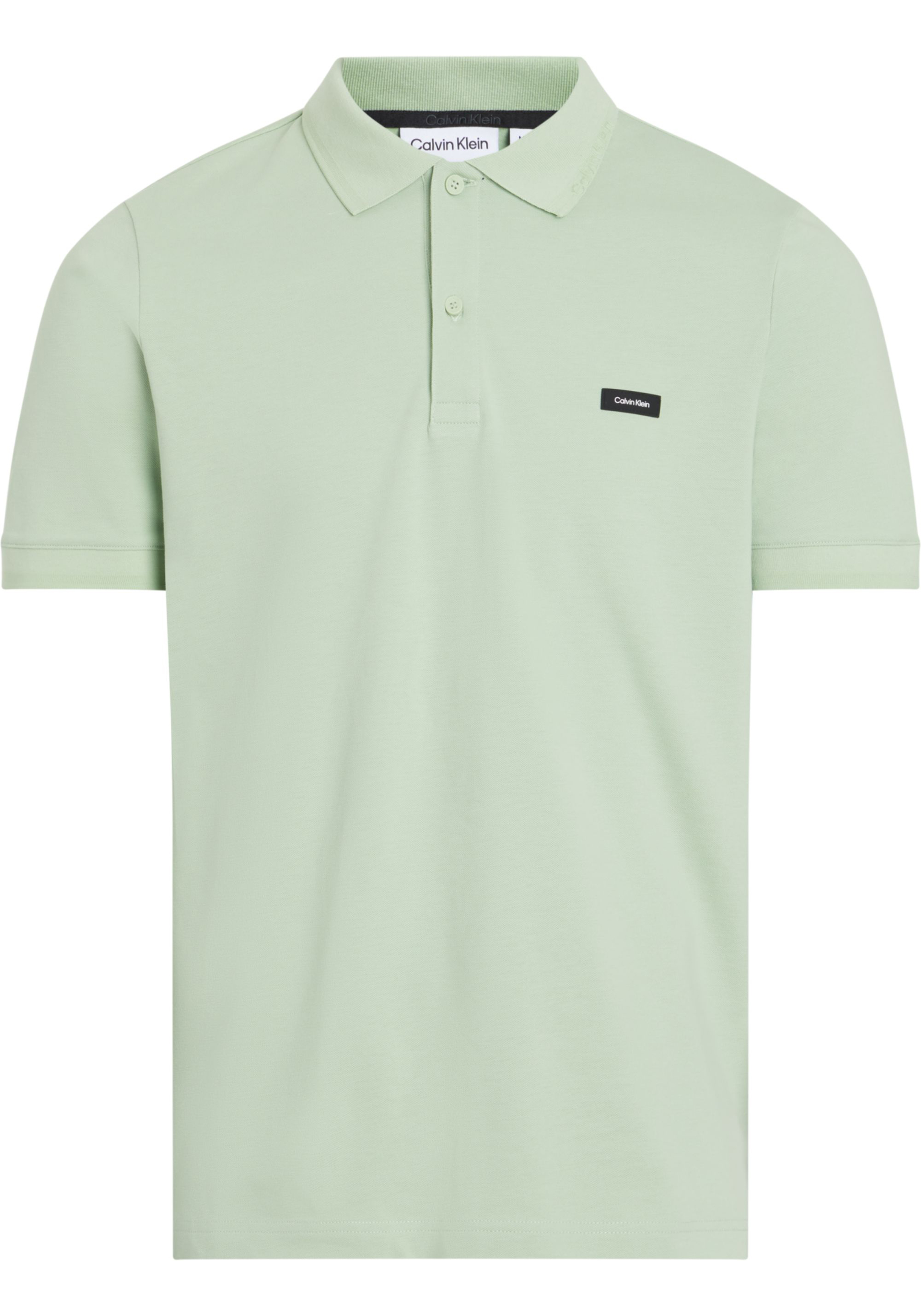 Calvin Klein Thermo Tech Pique Slim Polo, heren poloshirt, lichtgroen