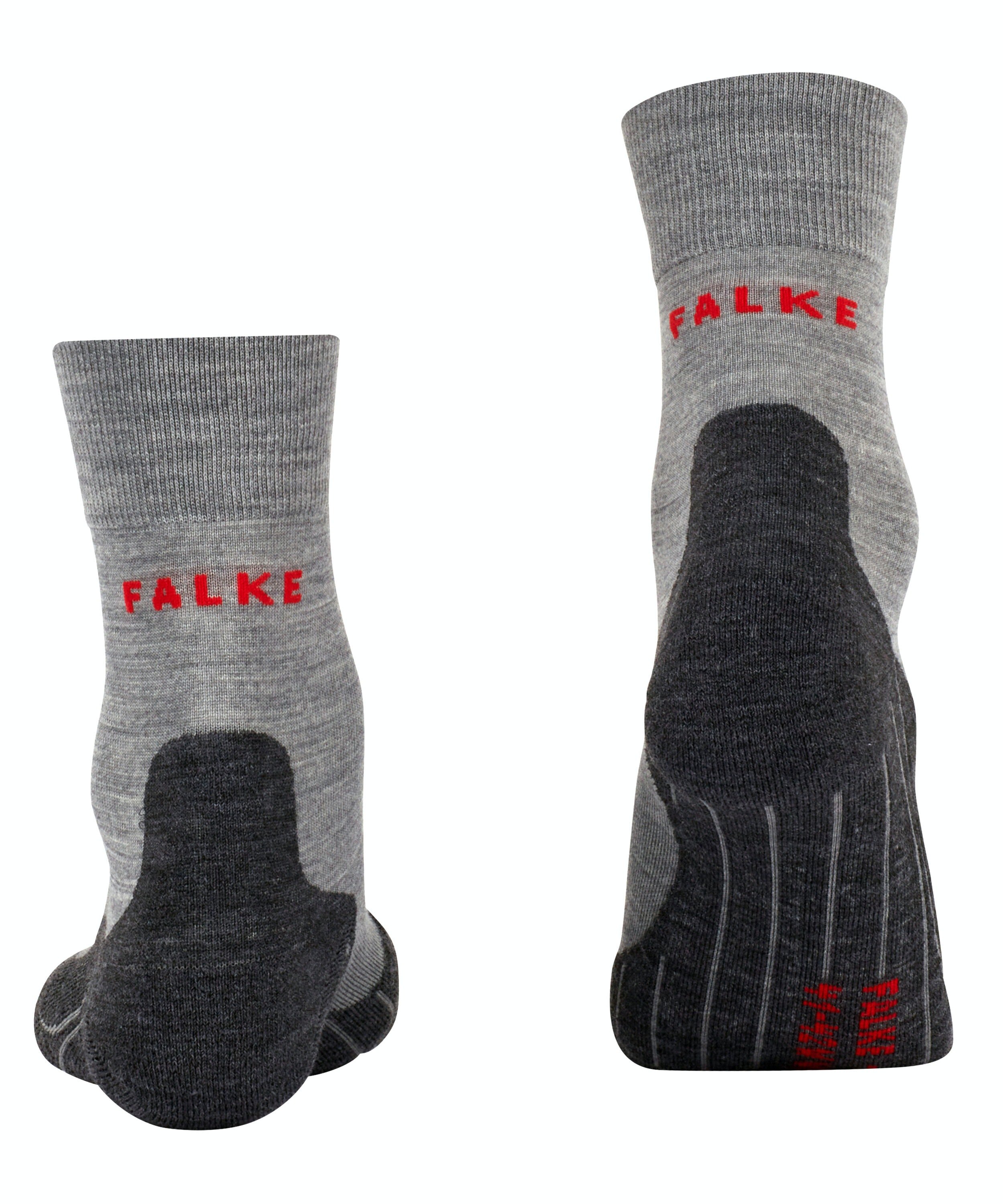 FALKE RU4 Endurance Wool dames running sokken, grijs (light grey melangeange)