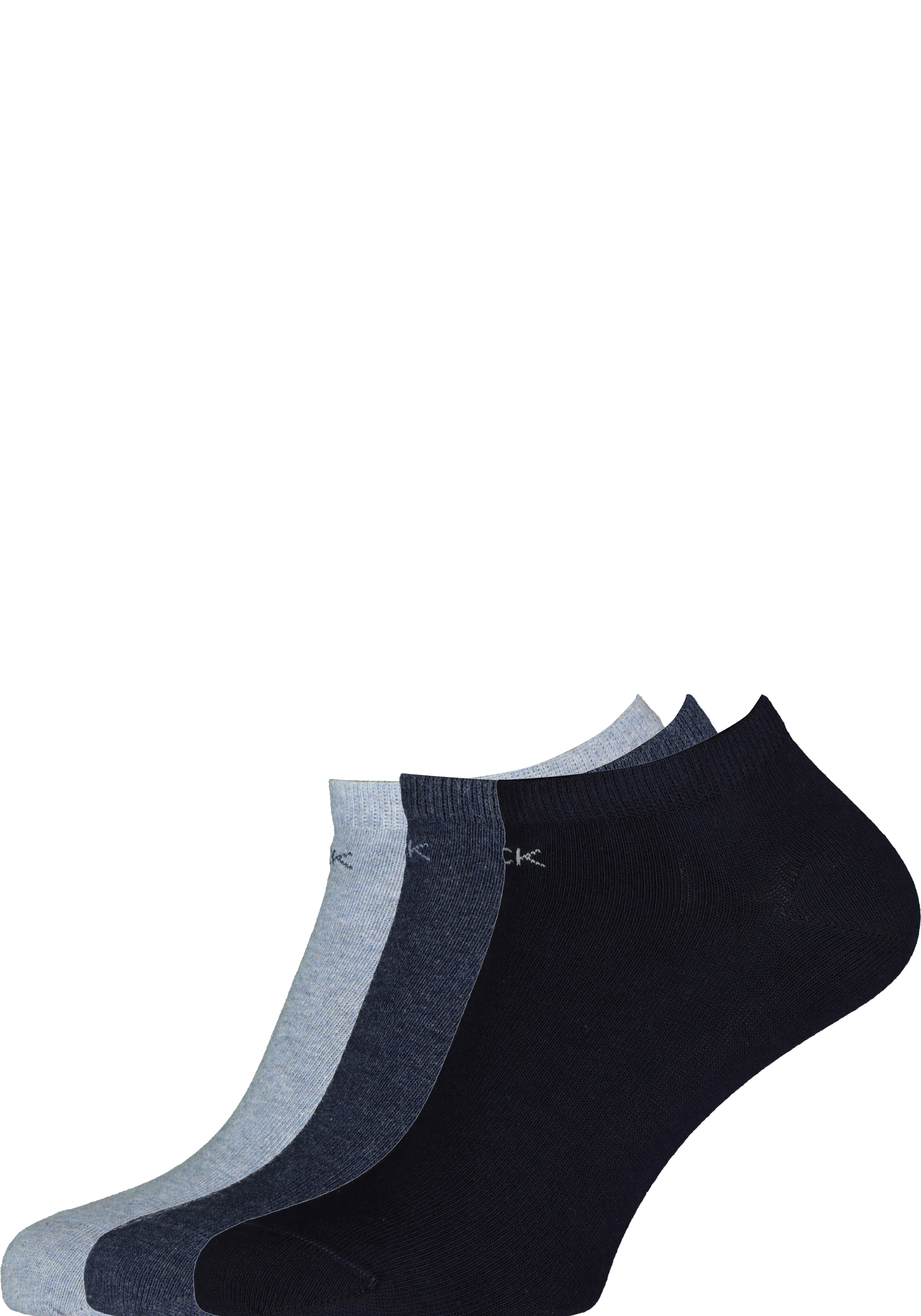 Calvin Klein damessokken Chloe (3-pack), enkelsokken, 3 tinten denim blauw