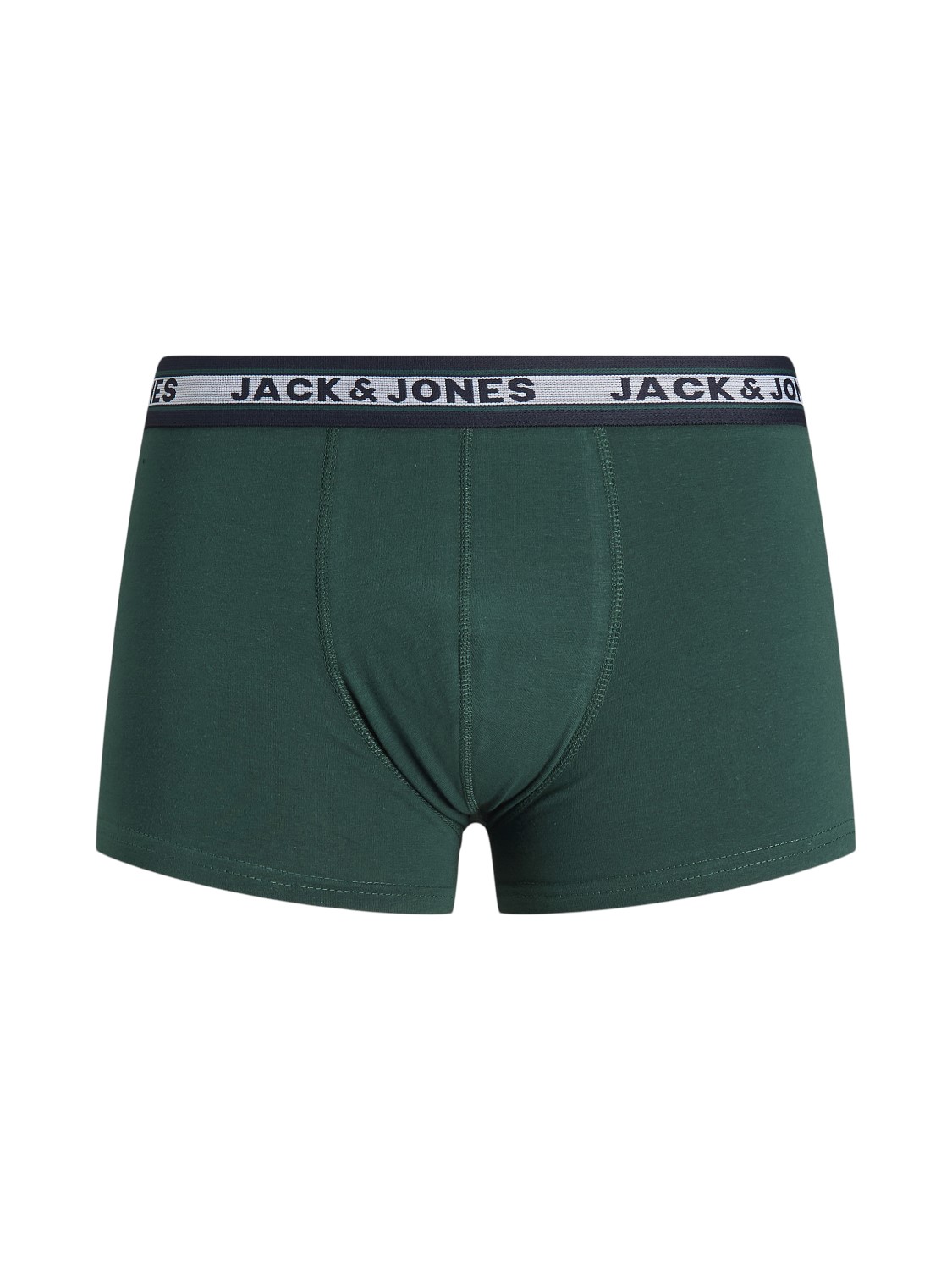 JACK & JONES Jacsolid trunks (10-pack), heren boxers normale lengte, zwart, groen, blauw, donkerrood en grijs