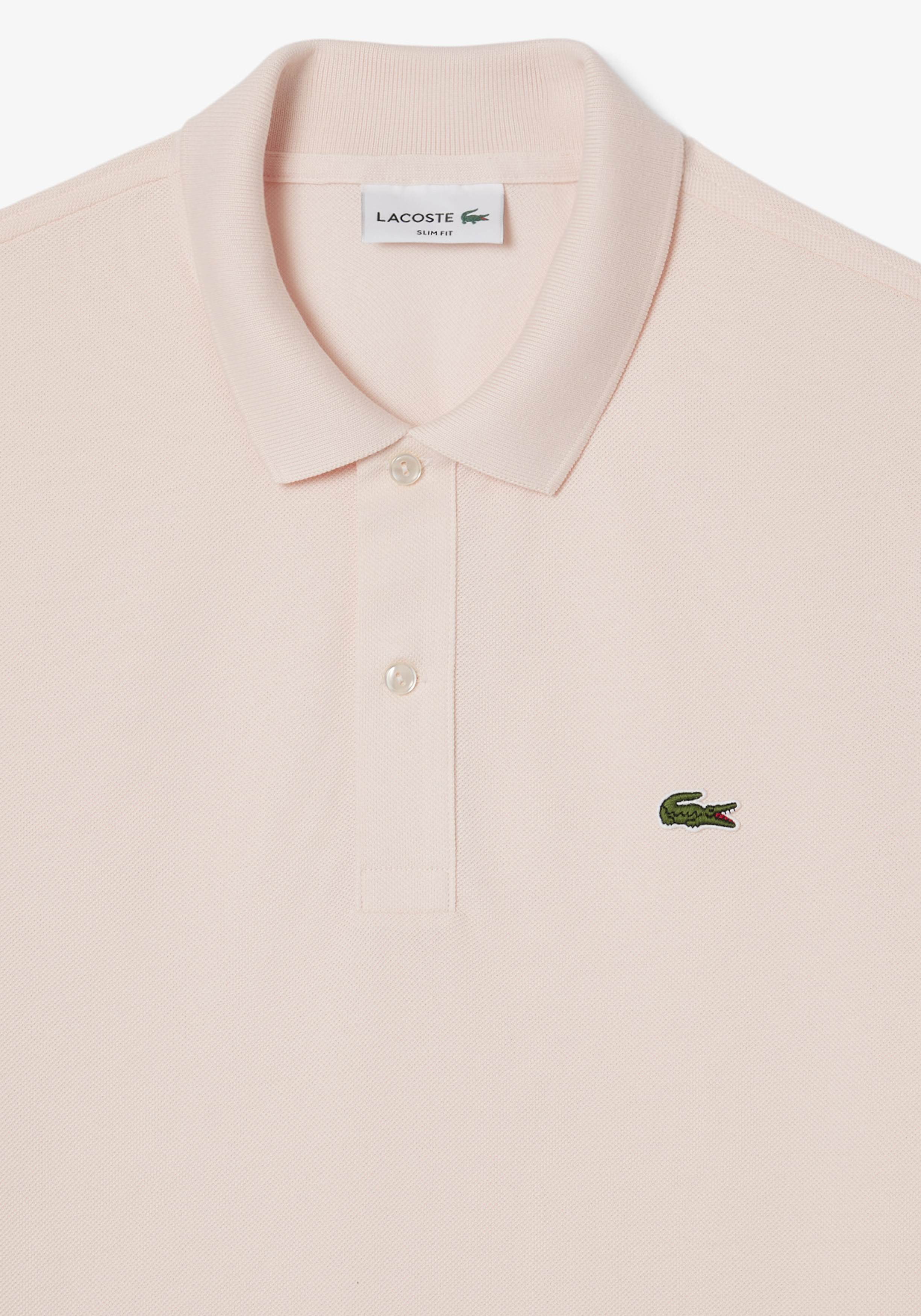 Lacoste Slim Fit polo, licht zalmroze