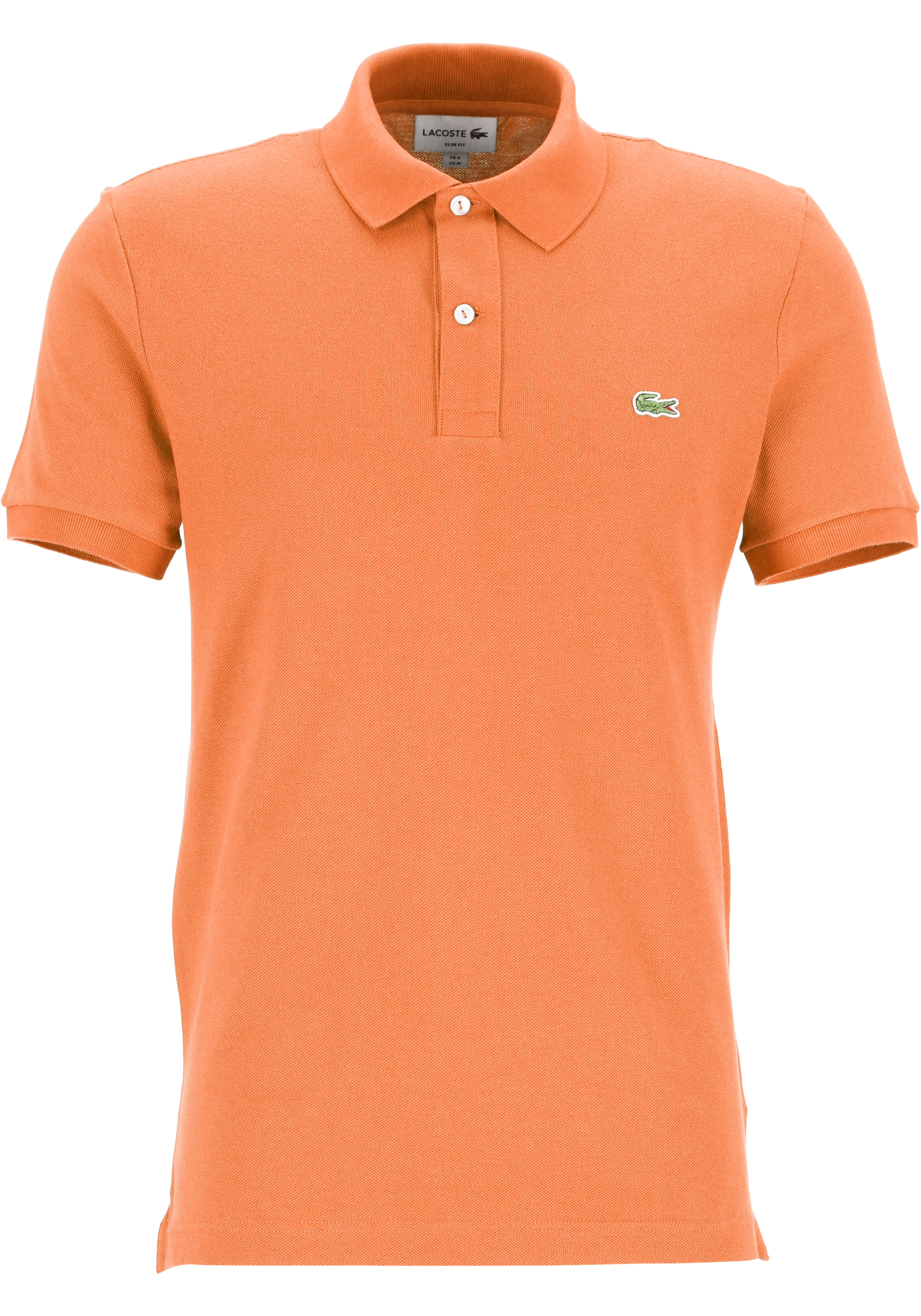 Lacoste Slim Fit polo, cina zalmkleurig