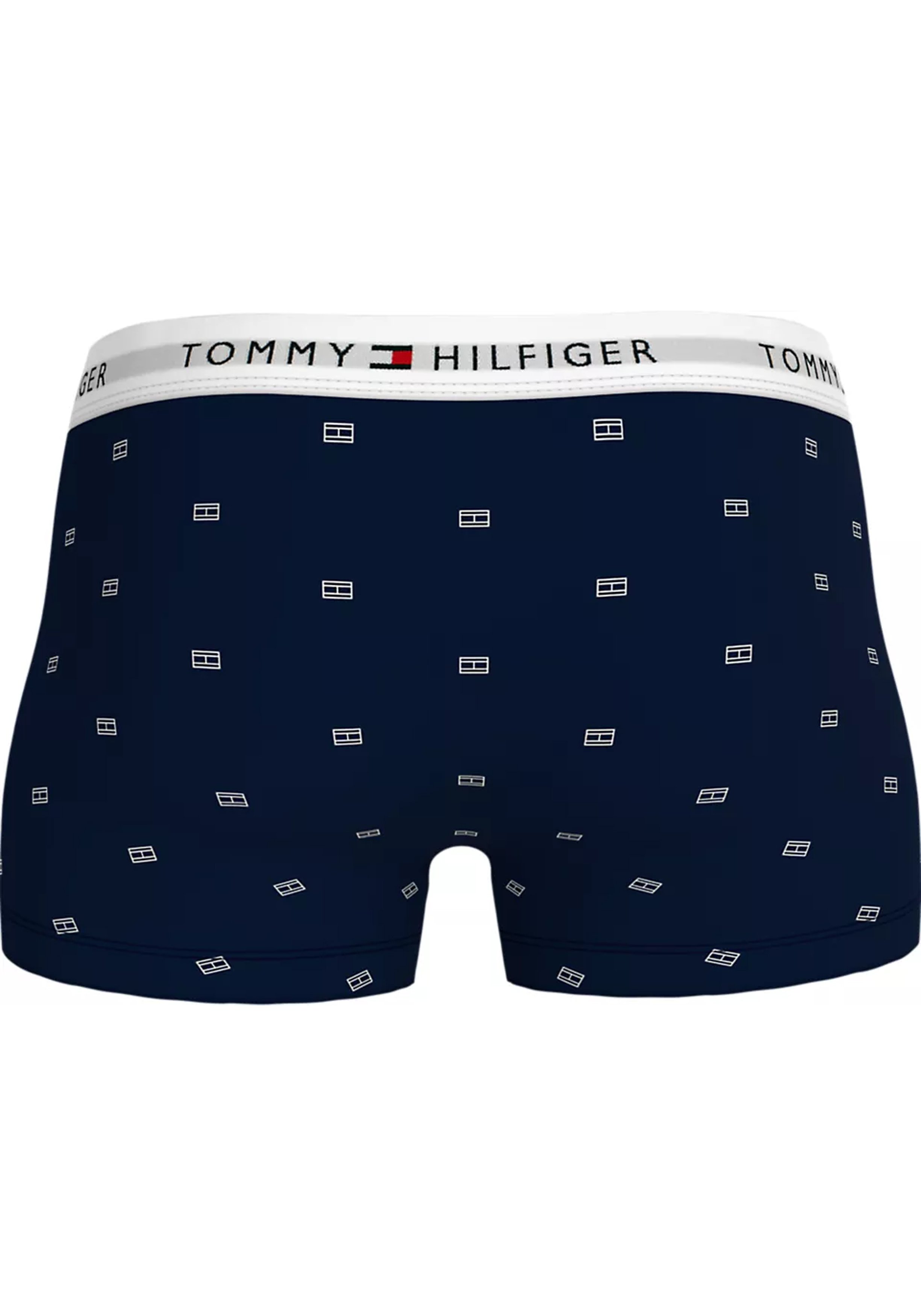 Tommy Hilfiger trunk (3-pack), heren boxers normale lengte, rood, wit en blauw met print