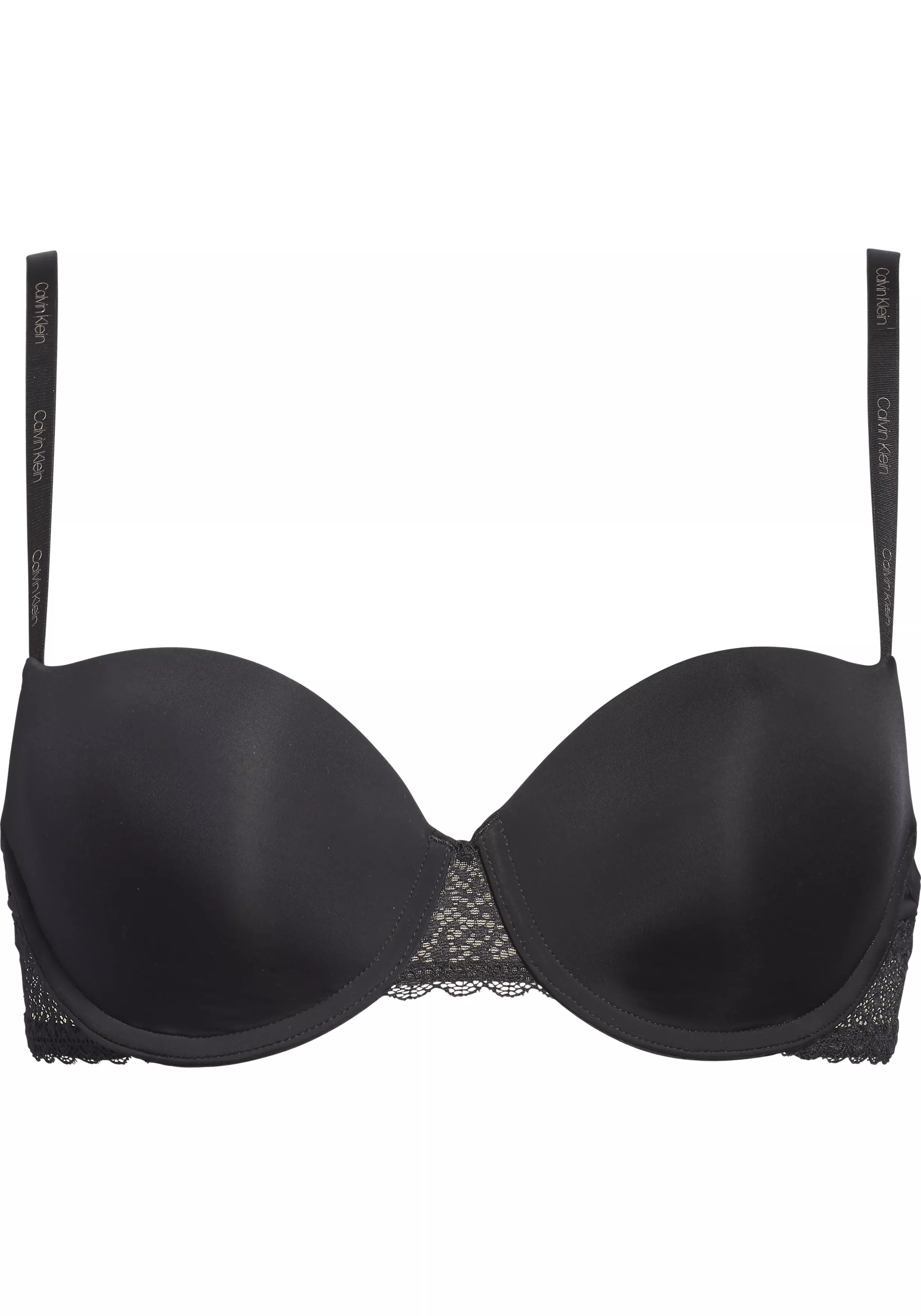 Calvin Klein dames Flirty lightly lined balconette bra, beugel BH, zwart